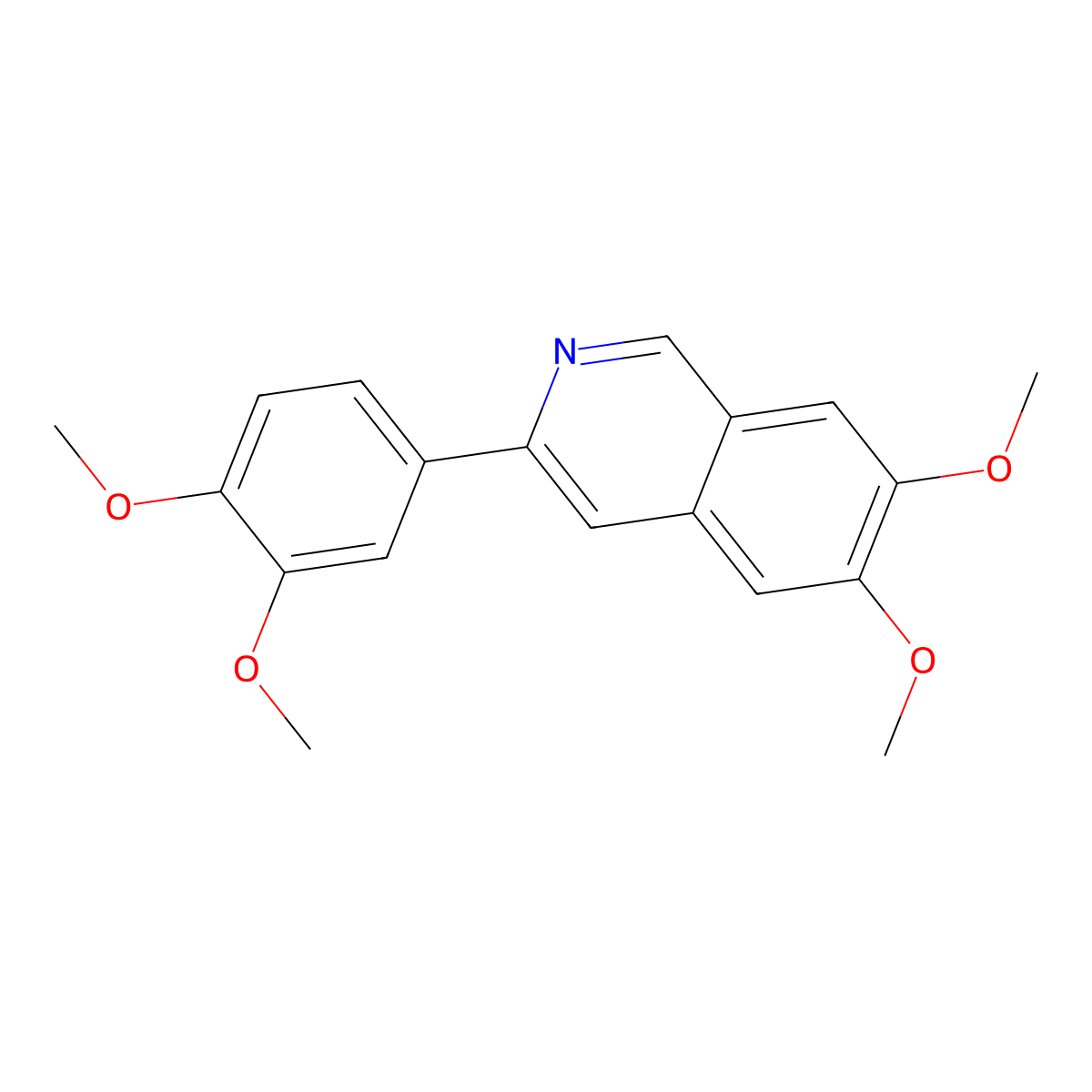3-(3,4-Dimethoxyphenyl)-6,7-dimethoxyisoquinoline molecular structure, CAS 69504-70-7