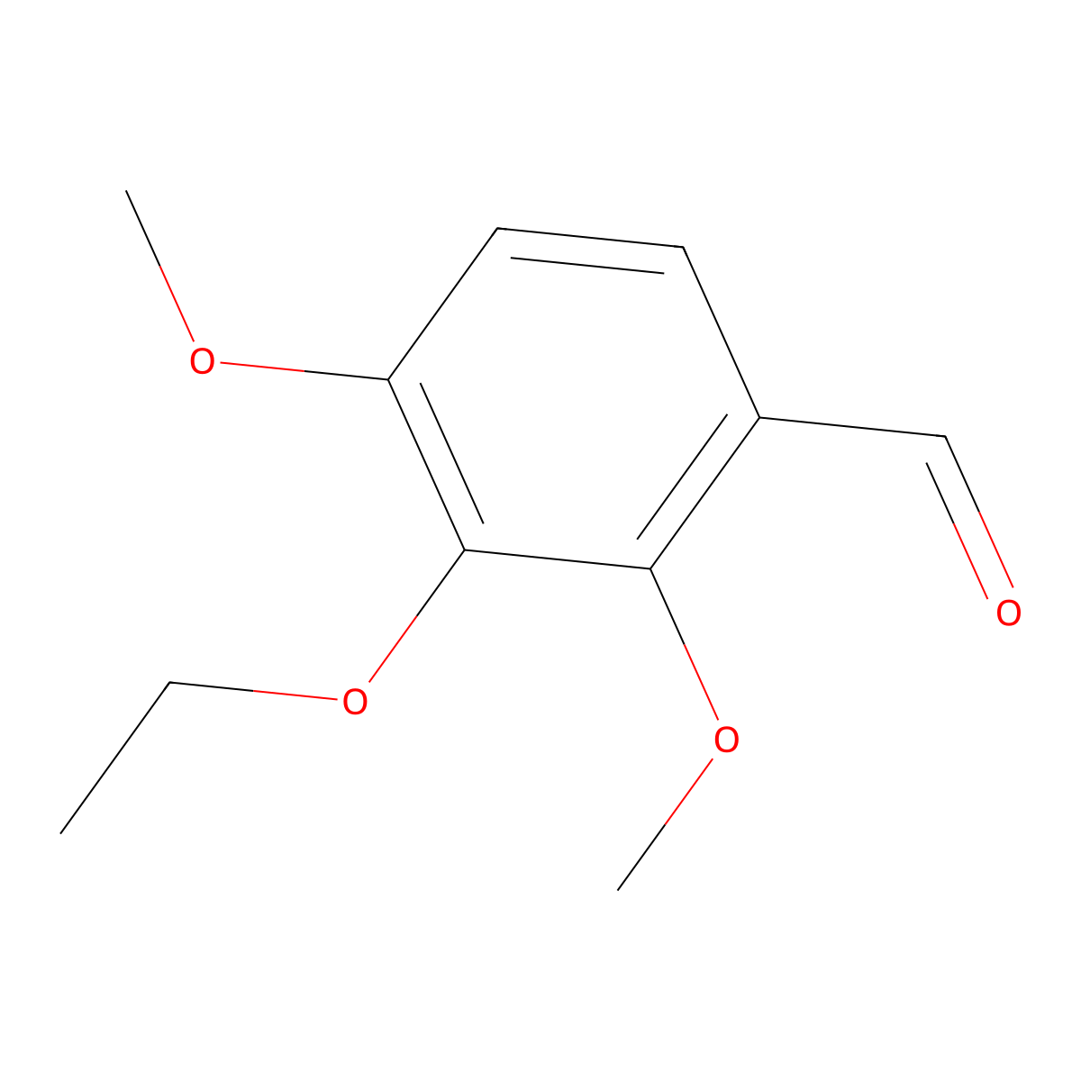 3-Ethoxy-2,4-dimethoxybenzaldehyde molecular structure, CAS 69505-38-0