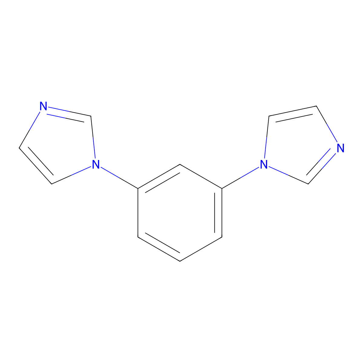 1,3-Di(1H-imidazol-1-yl)benzene molecular structure, CAS 69506-91-8