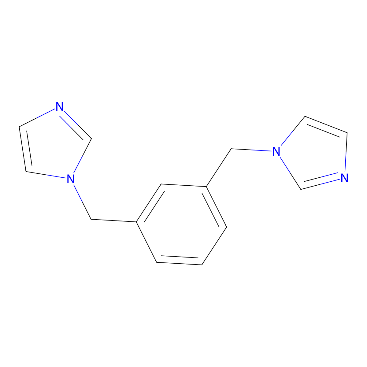 1,3-bis((1H-imidazol-1-yl)methyl)benzene molecular structure, CAS 69506-92-9