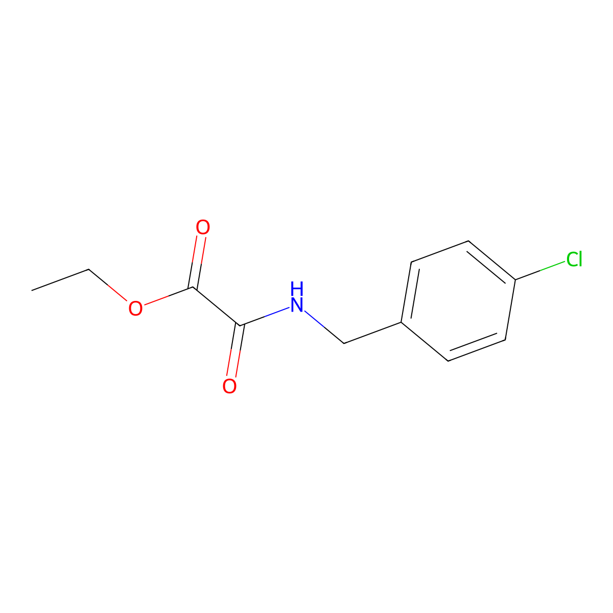 Ethyl [(4-chlorobenzyl)amino](oxo)acetate molecular structure, CAS 6951-43-5