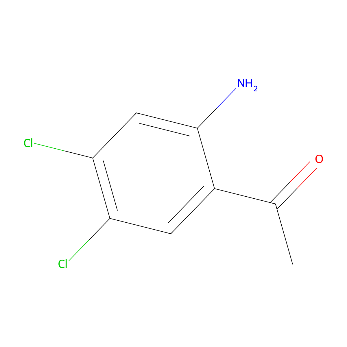 1-(2-Amino-4,5-dichlorophenyl)ethanone molecular structure, CAS 6951-70-8