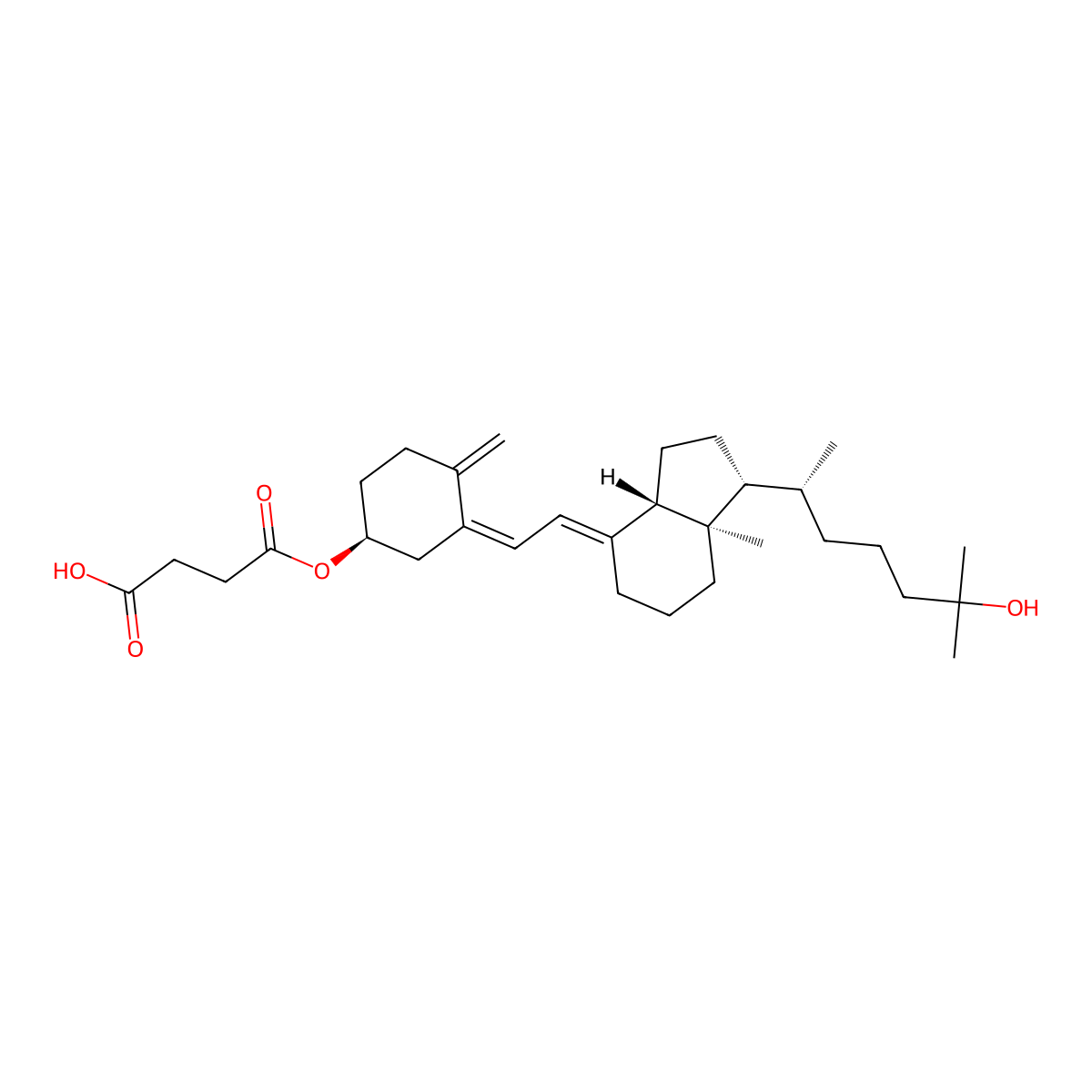 25-Hydroxyvitamin D3 3-Hemisuccinate molecular structure, CAS 69511-19-9