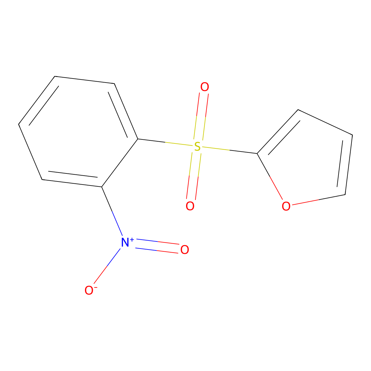 2-((2-Nitrophenyl)sulfonyl)furan molecular structure, CAS 69512-84-1