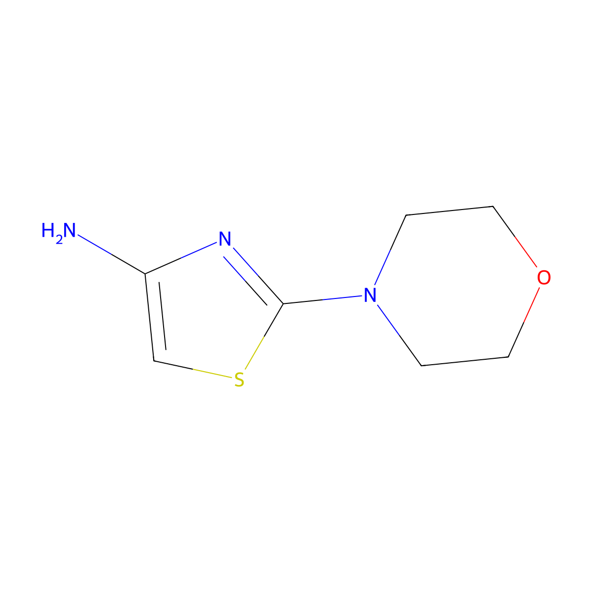 2-Morpholin-4-YL-thiazol-4-ylamine molecular structure, CAS 695147-00-3
