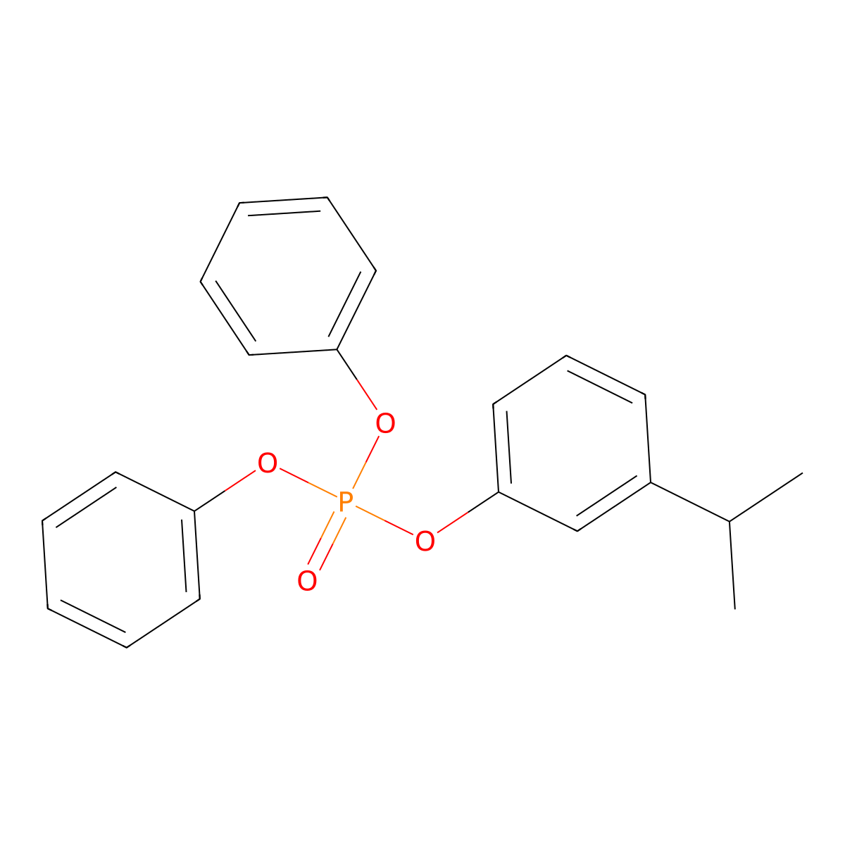 Phosphoric acid, 3-(1-methylethyl)phenyl diphenyl ester molecular structure, CAS 69515-46-4