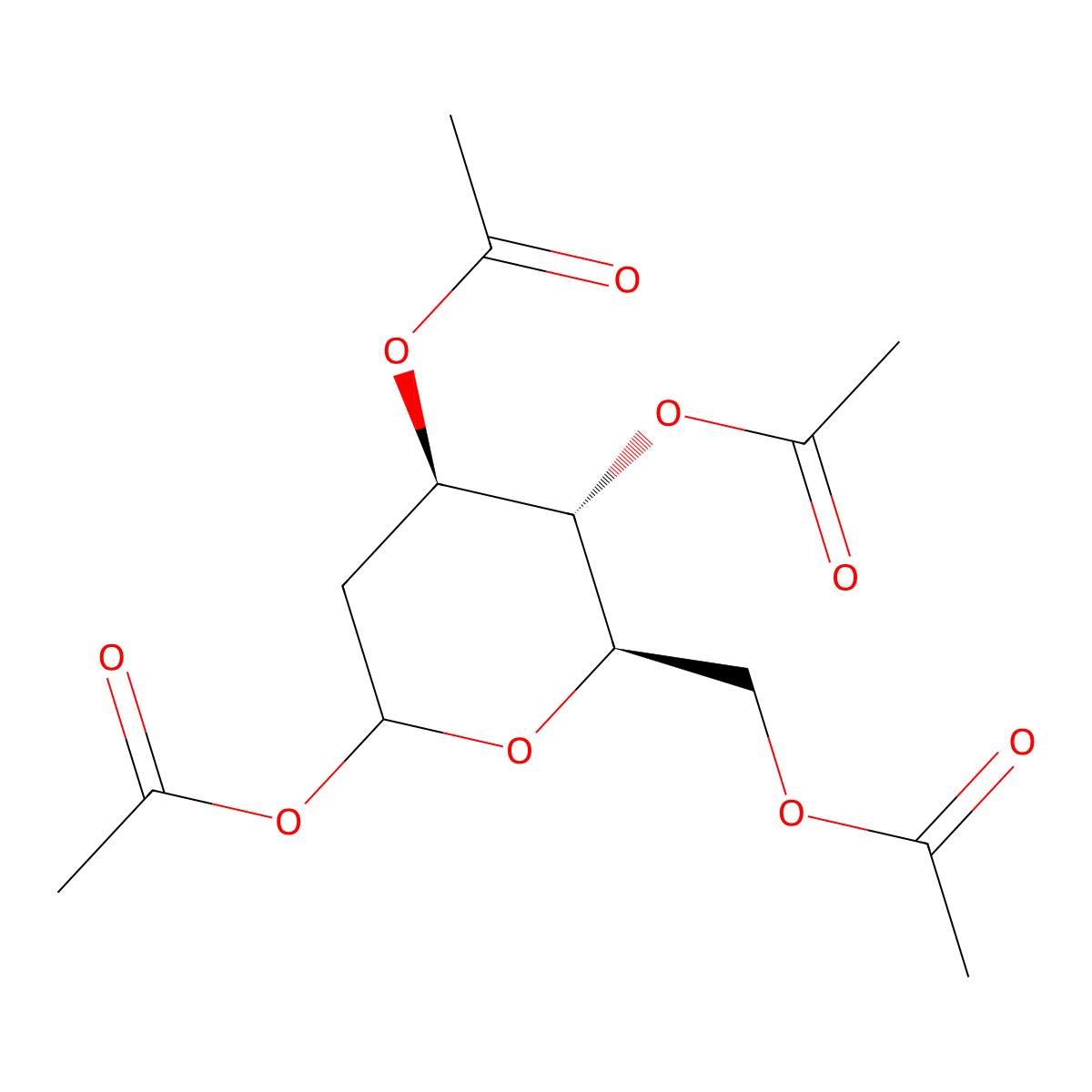 1,3,4,6-Tetra-O-acetyl-2-deoxy-D-glucopyranose molecular structure, CAS 69515-91-9