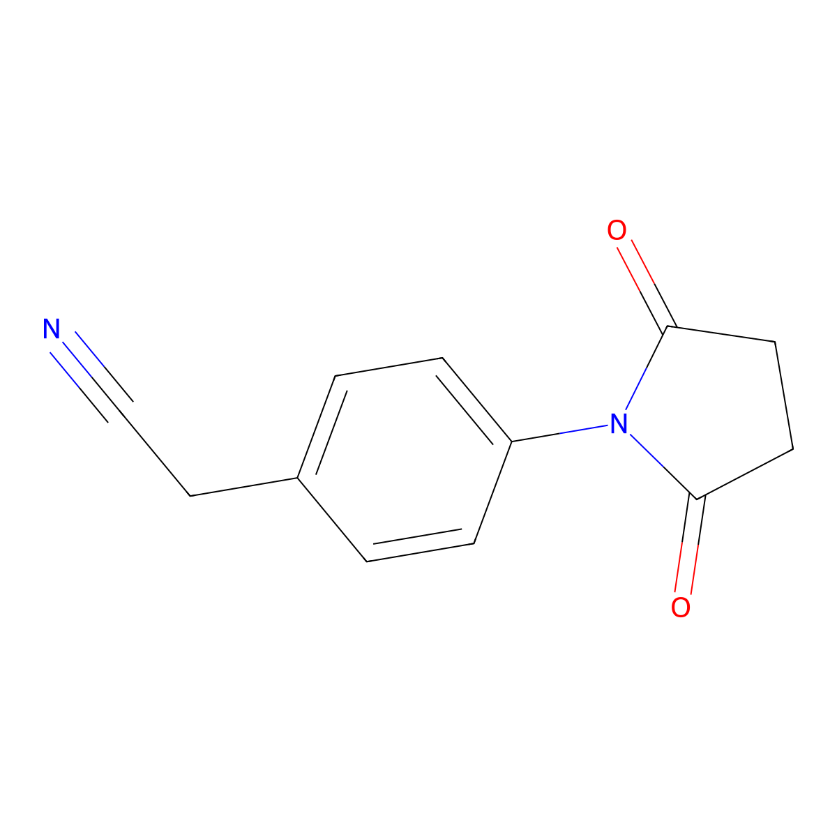 2-[4-(2,5-Dioxopyrrolidin-1-yl)phenyl]acetonitrile molecular structure, CAS 695150-91-5