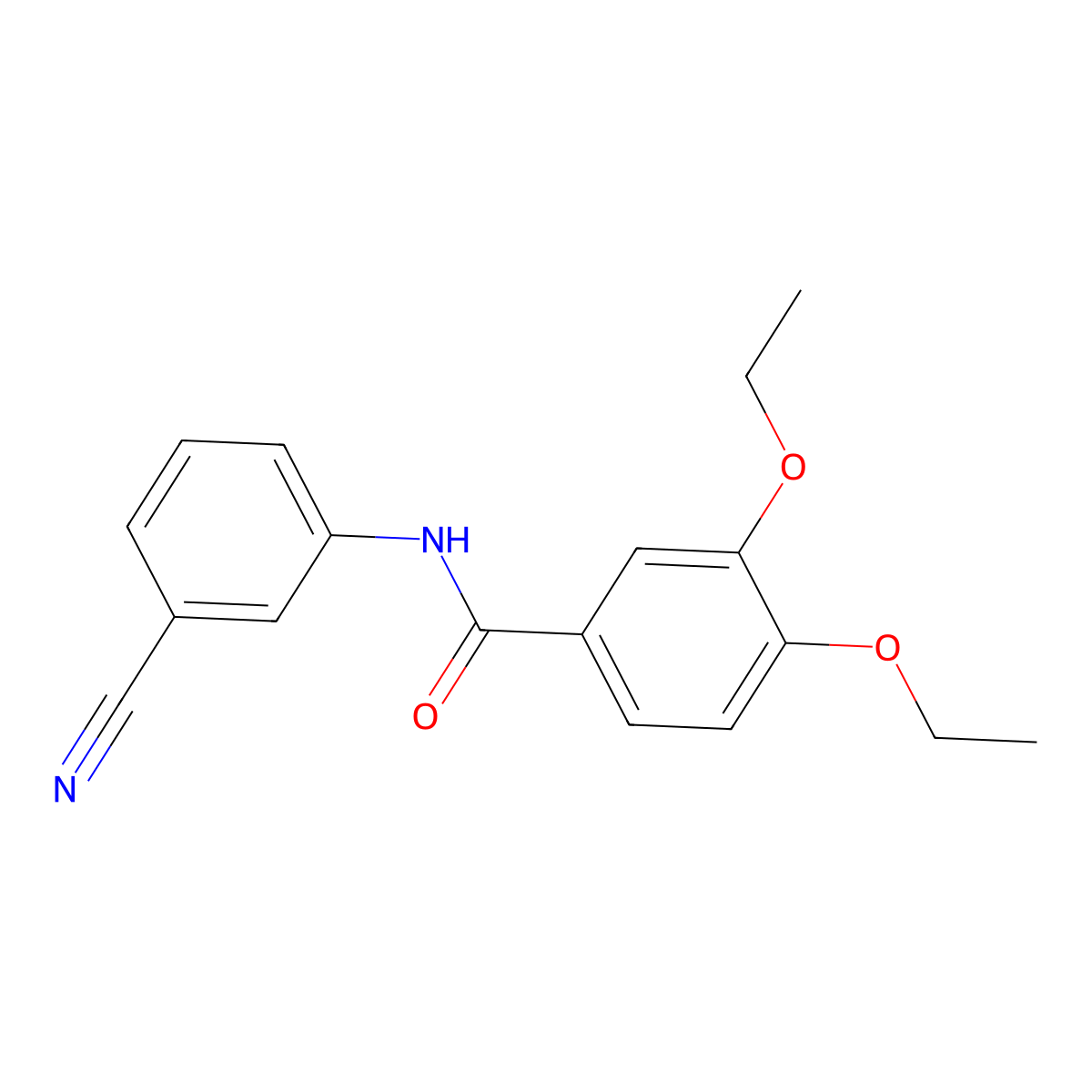 N-(3-cyanophenyl)-3,4-diethoxybenzamide molecular structure, CAS 695155-63-6