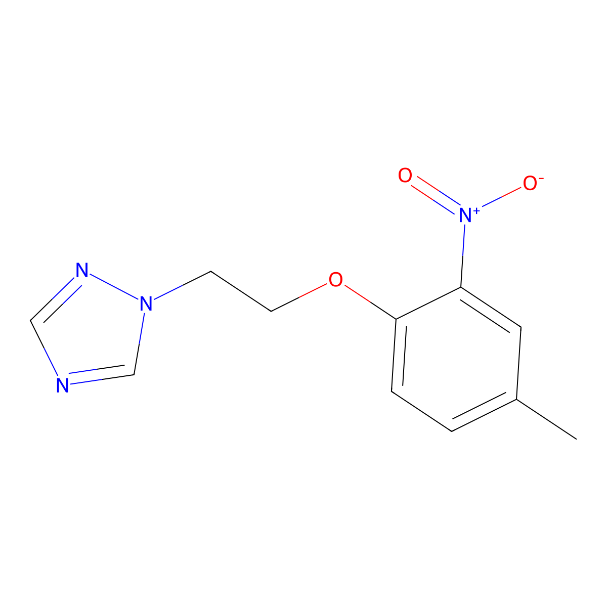 1-[2-(4-methyl-2-nitrophenoxy)ethyl]-1H-1,2,4-triazole molecular structure, CAS 695156-85-5