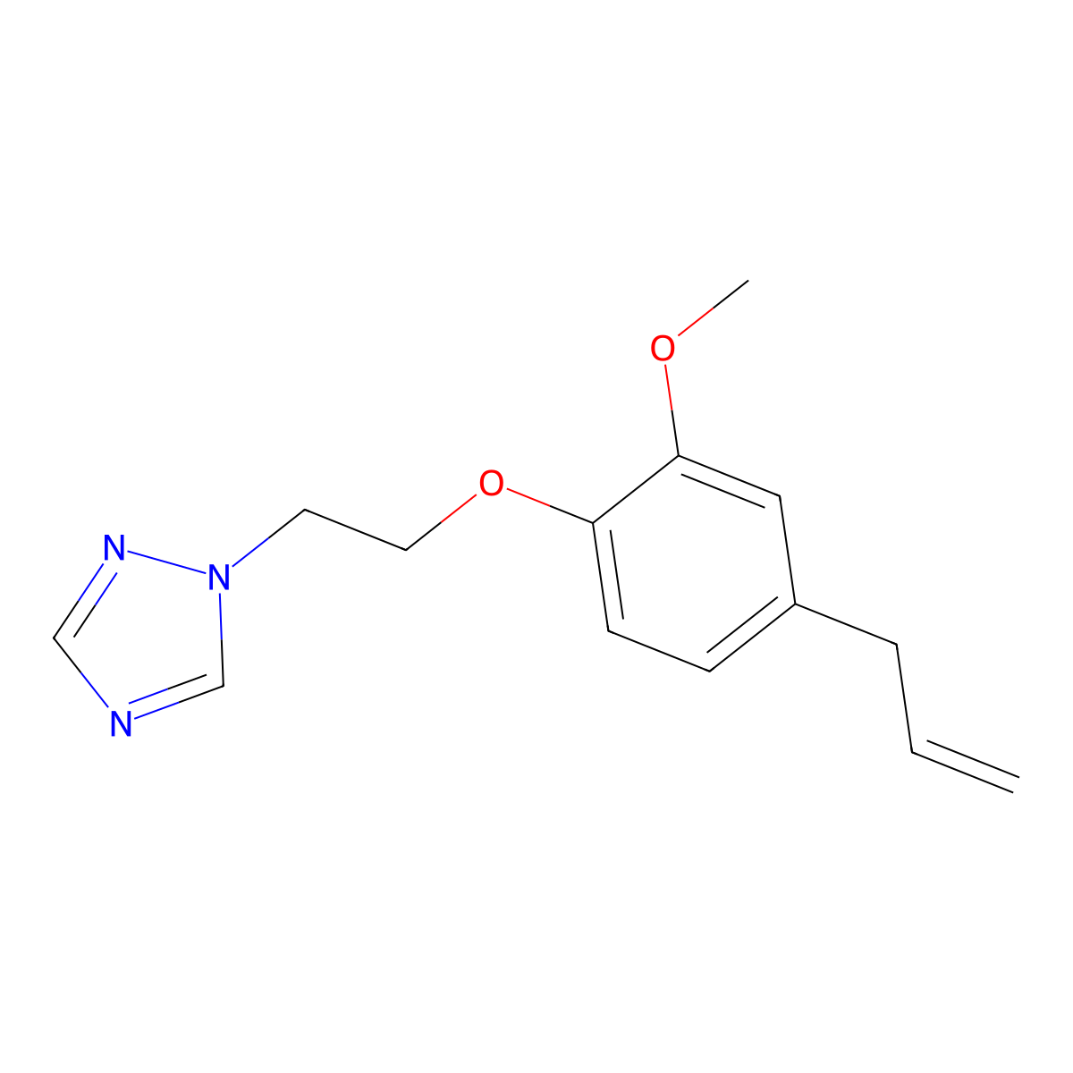 1-[2-(4-allyl-2-methoxyphenoxy)ethyl]-1H-1,2,4-triazole molecular structure, CAS 695156-99-1