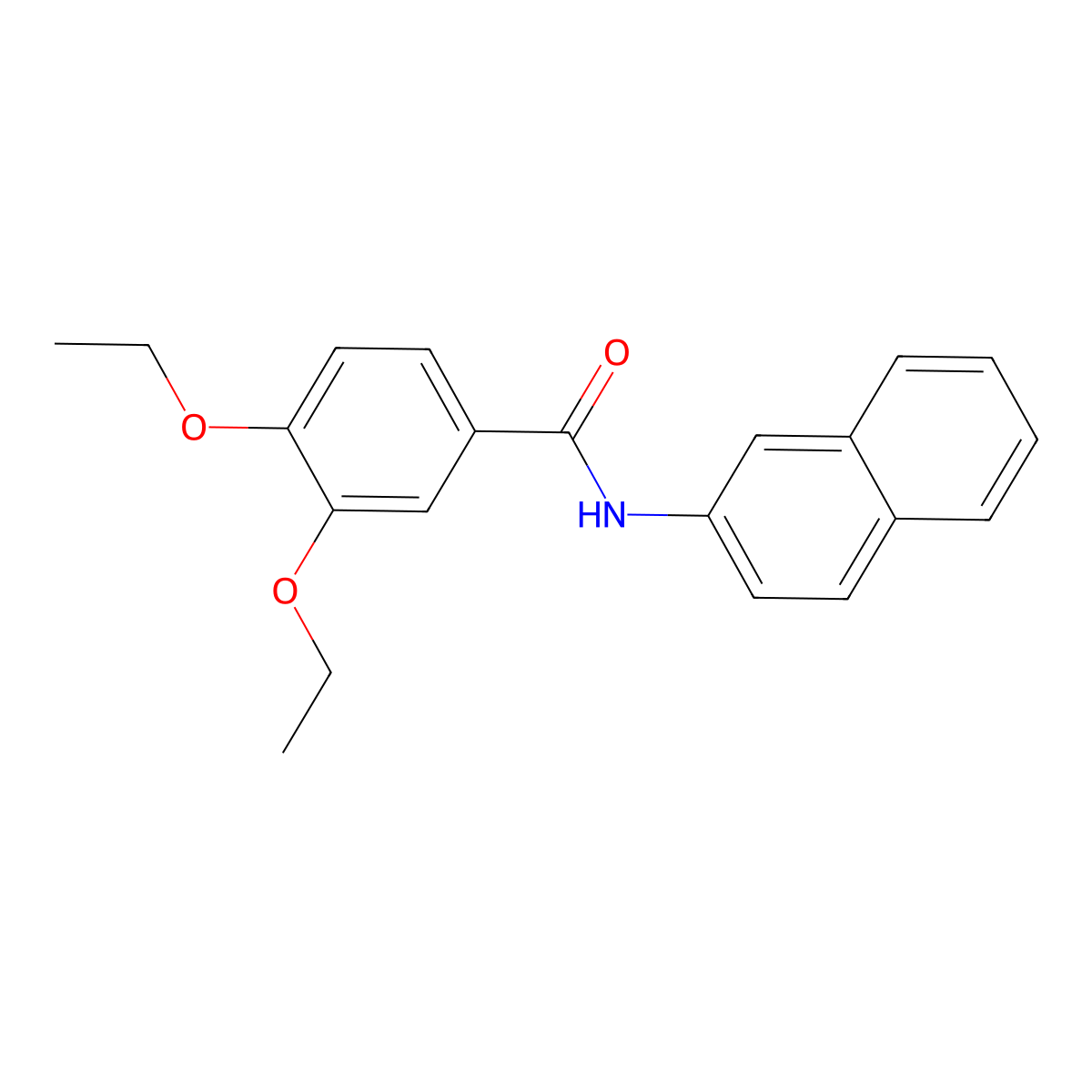 3,4-diethoxy-N-naphthalen-2-ylbenzamide molecular structure, CAS 695157-08-5