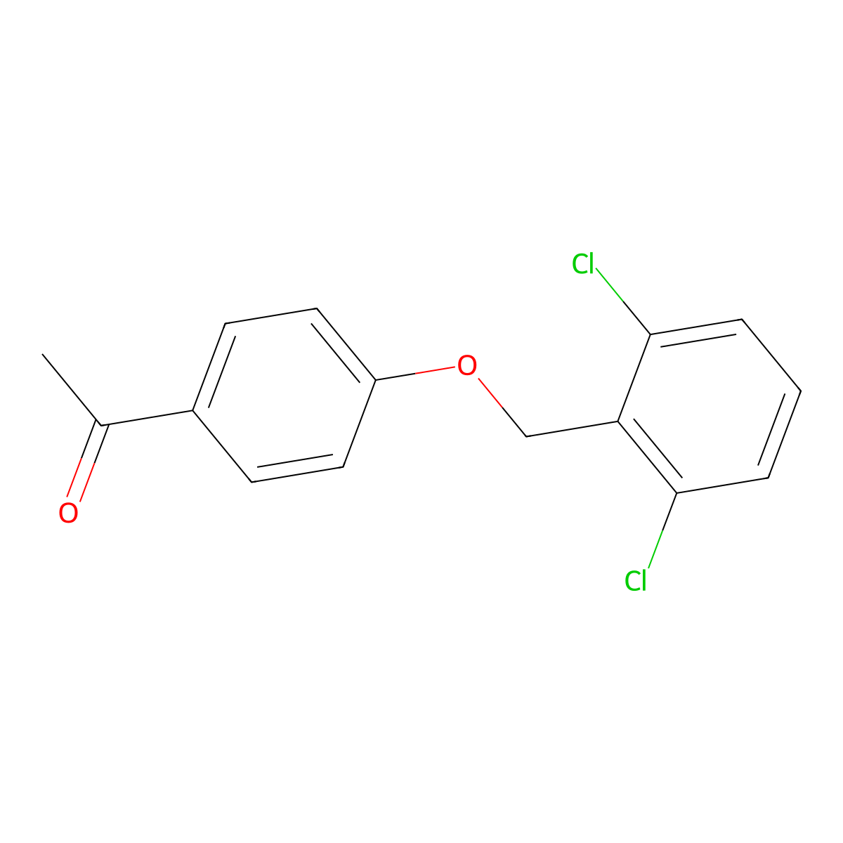 1-Acetyl-4-[(2,6-dichlorophenyl)methoxy]benzene molecular structure, CAS 695157-31-4