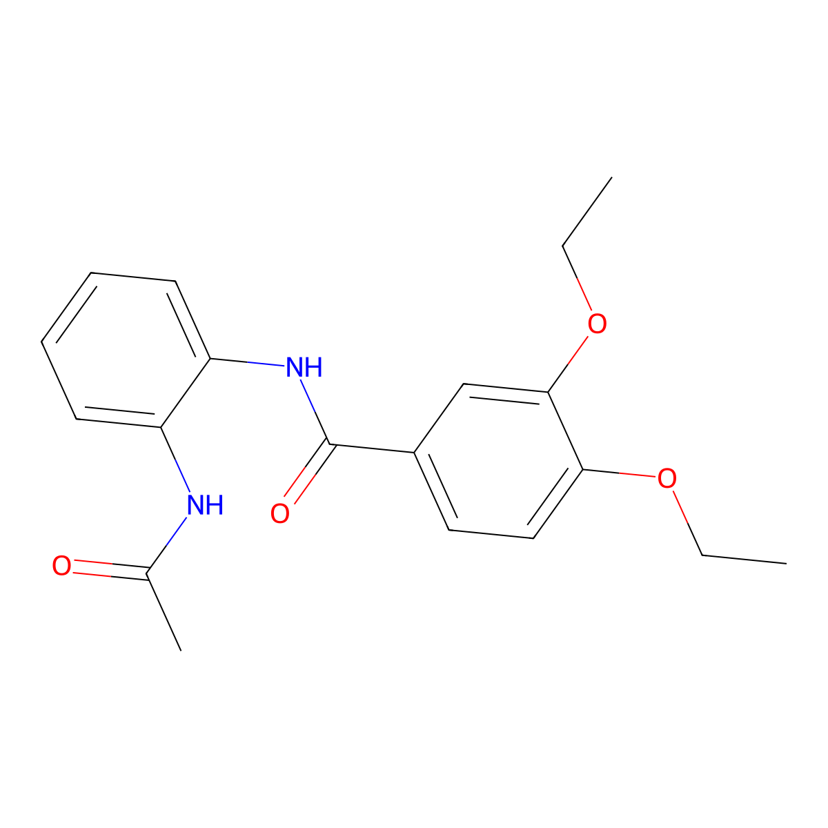 N-(2-acetamidophenyl)-3,4-diethoxybenzamide molecular structure, CAS 695158-01-1