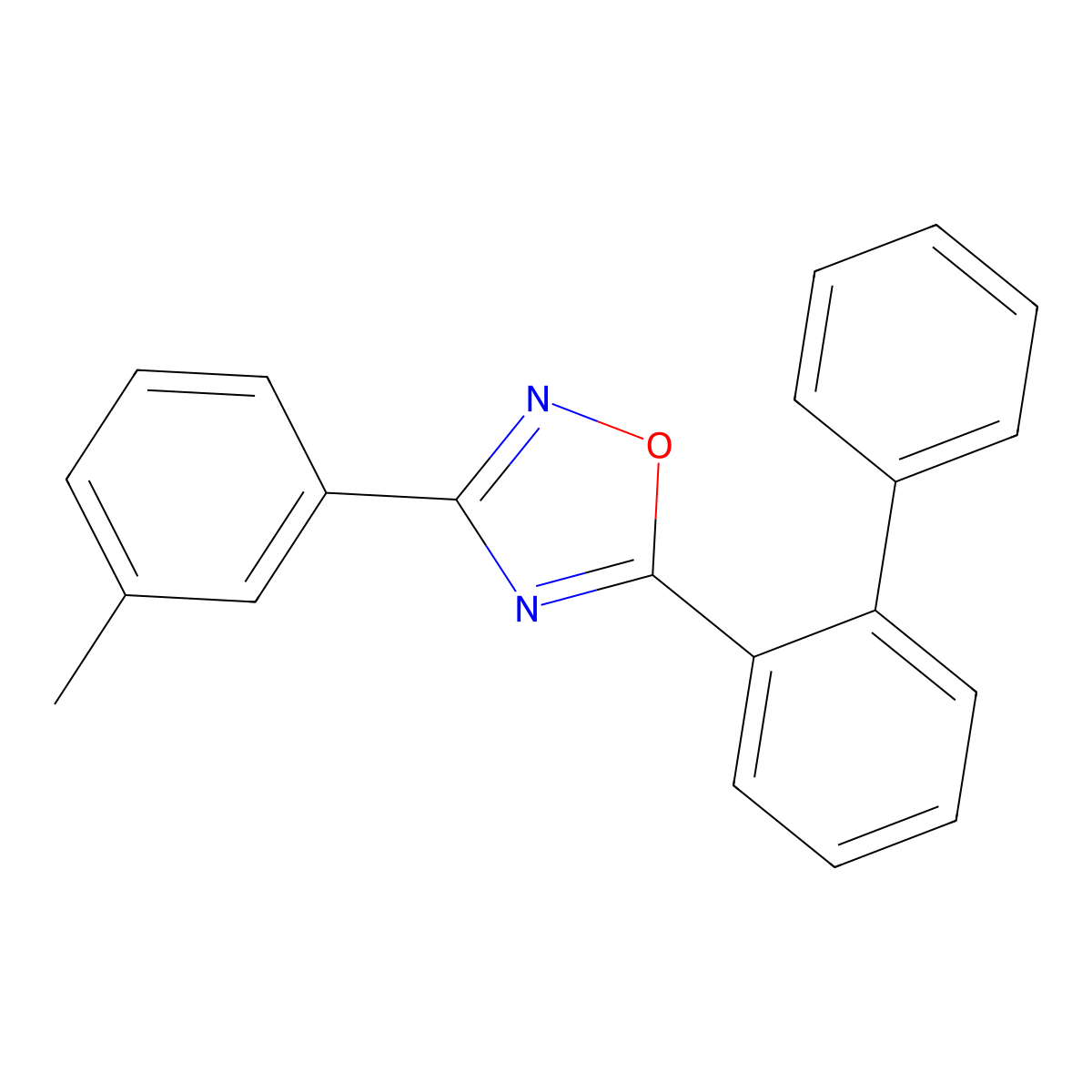 3-(3-Methylphenyl)-5-(2-phenylphenyl)-1,2,4-oxadiazole molecular structure, CAS 695158-17-9