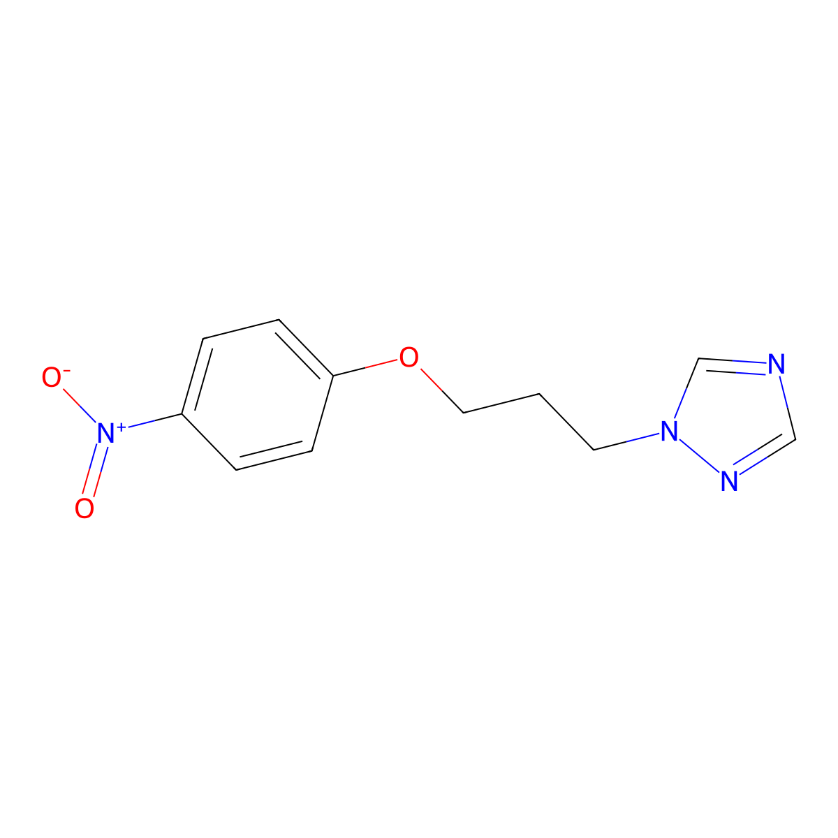 1-[3-(4-nitrophenoxy)propyl]-1H-1,2,4-triazole molecular structure, CAS 695158-50-0