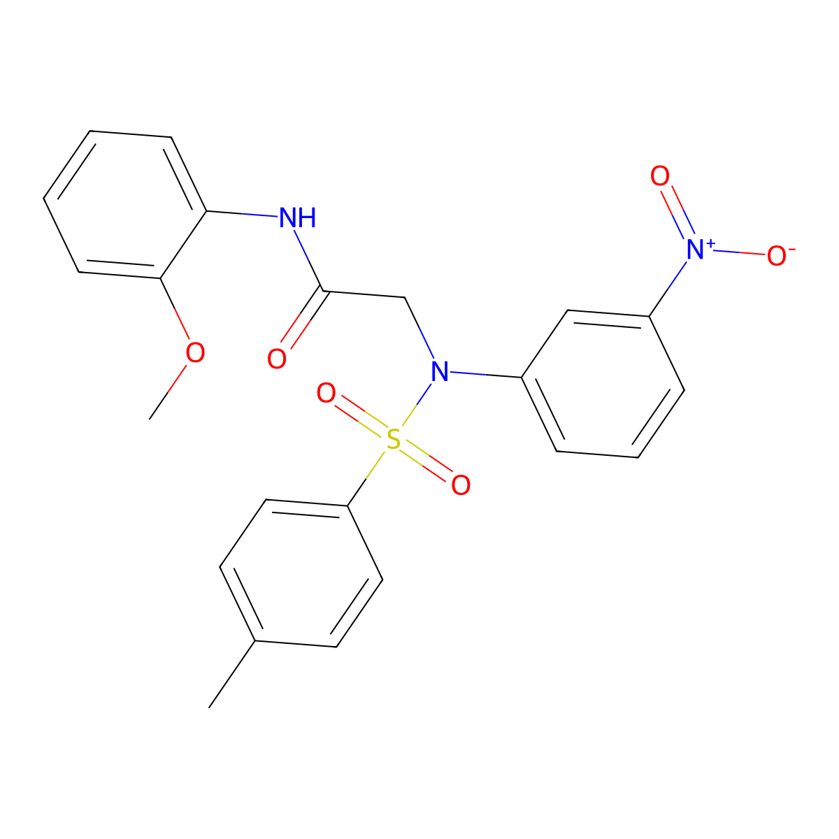 N-(2-methoxyphenyl)-2-(N-(4-methylphenyl)sulfonyl-3-nitroanilino)acetamide molecular structure, CAS 695161-10-5