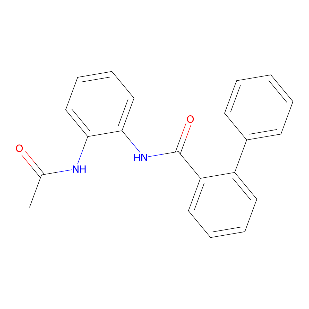 N-(2-acetamidophenyl)-2-phenylbenzamide molecular structure, CAS 695167-10-3