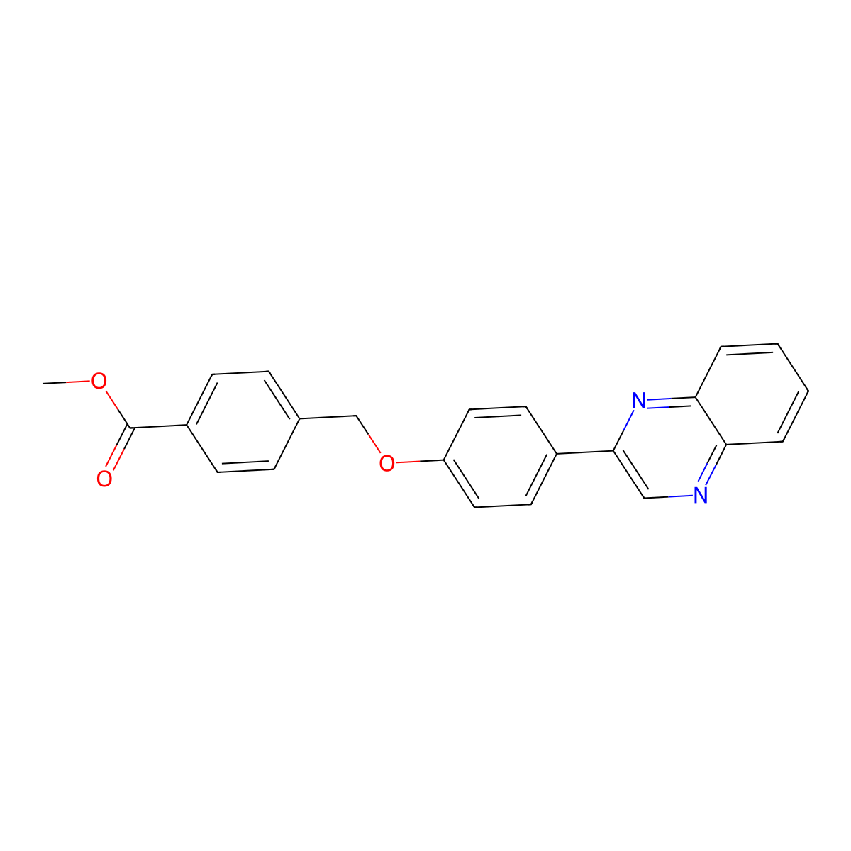 Methyl 4-[(4-quinoxalin-2-ylphenoxy)methyl]benzoate molecular structure, CAS 695167-37-4