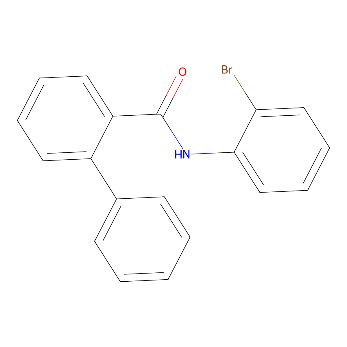 N-(2-bromophenyl)-2-biphenylcarboxamide molecular structure, CAS 695167-69-2