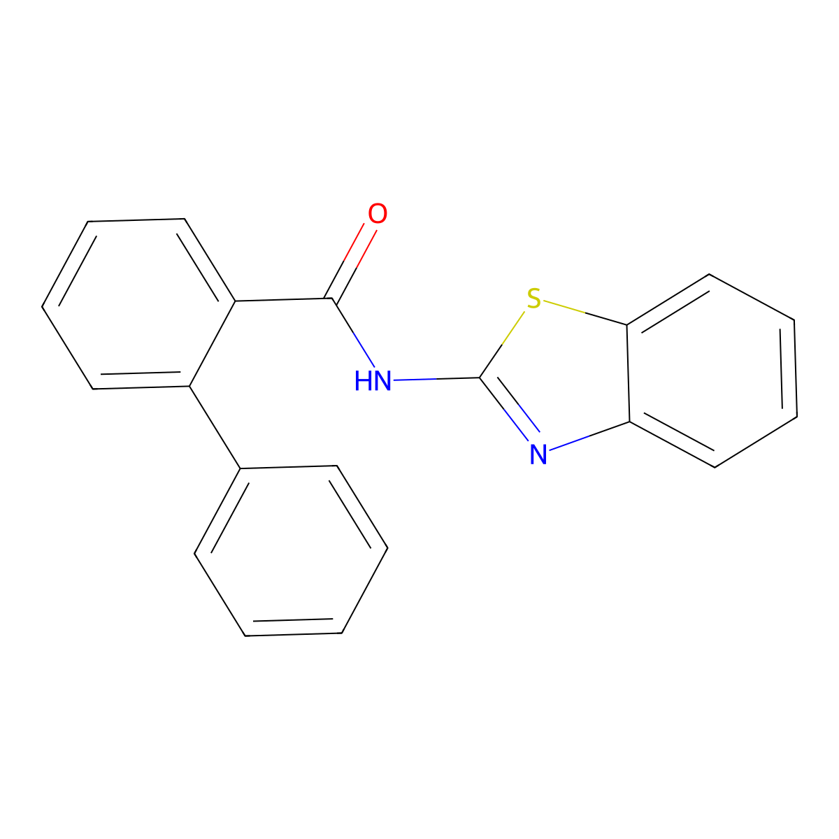 N-(1,3-benzothiazol-2-yl)-[1,1'-biphenyl]-2-carboxamide molecular structure, CAS 695168-08-2