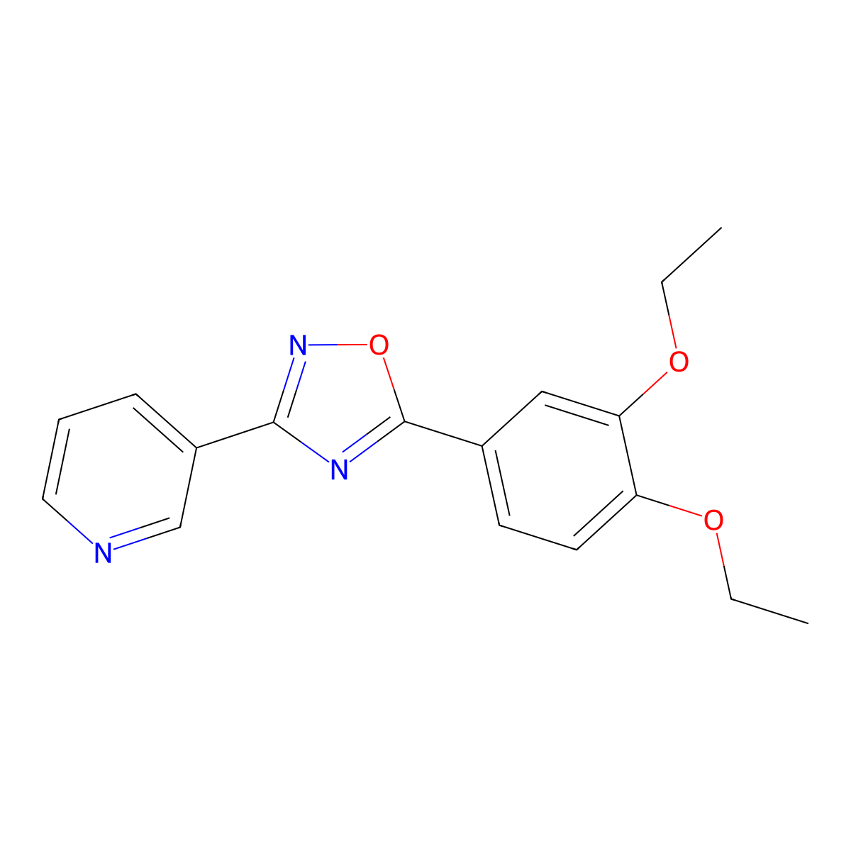 3-[5-(3,4-Diethoxyphenyl)-1,2,4-oxadiazol-3-yl]pyridine molecular structure, CAS 695168-18-4