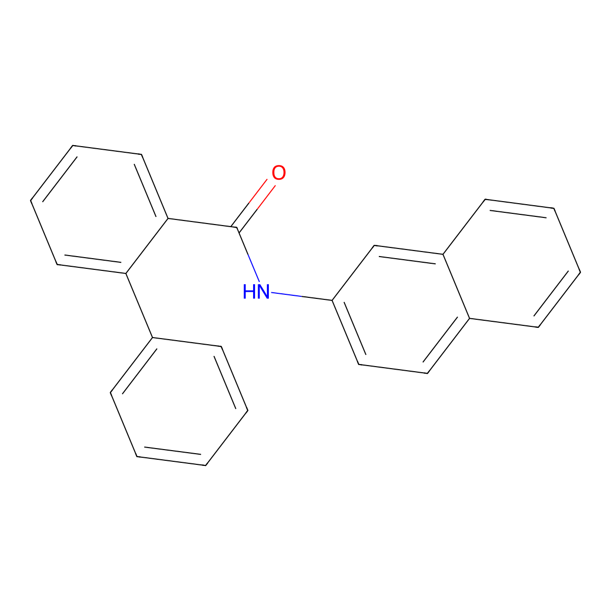 N-naphthalen-2-yl-2-phenylbenzamide molecular structure, CAS 695168-48-0