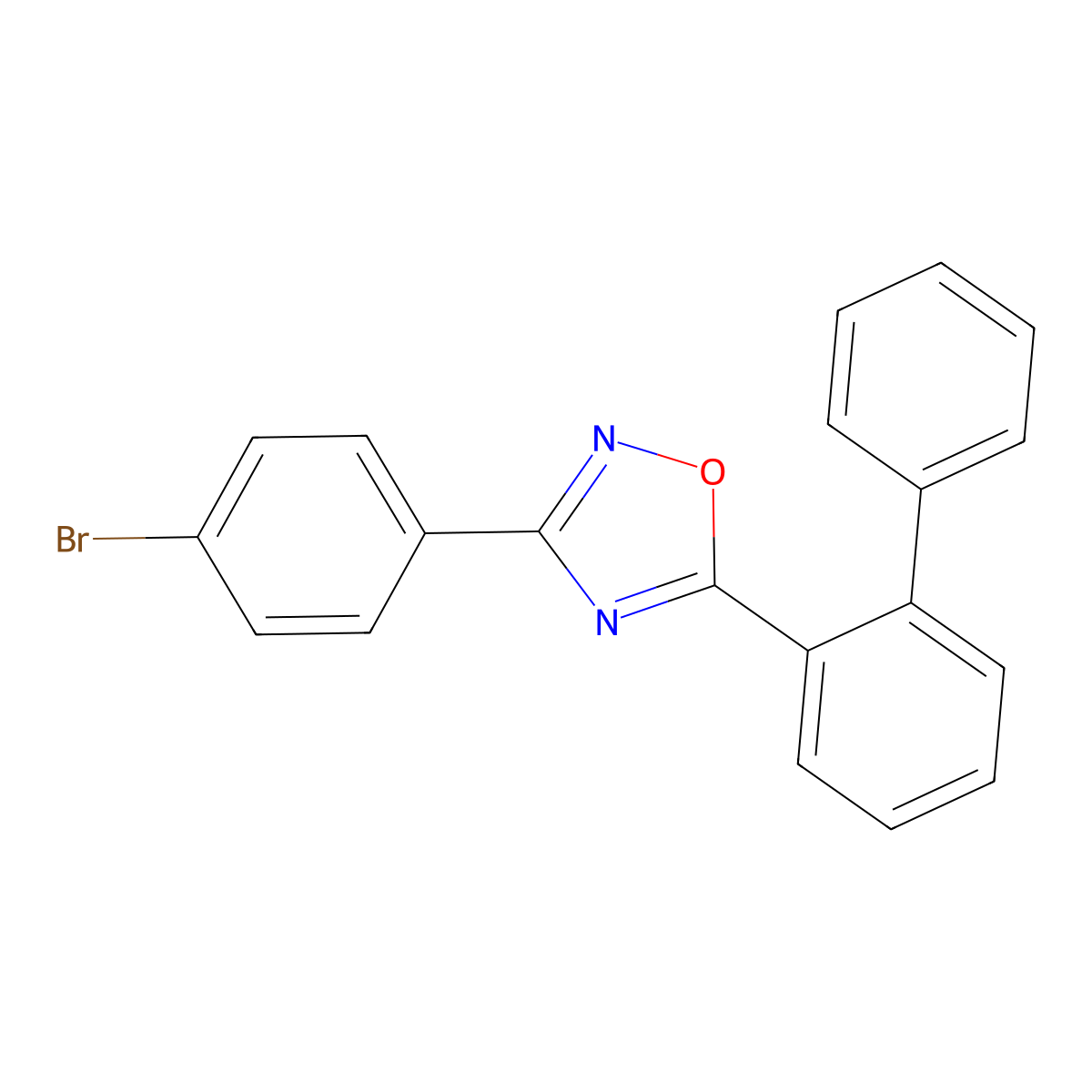 3-(4-Bromophenyl)-5-(2-phenylphenyl)-1,2,4-oxadiazole molecular structure, CAS 695169-51-8