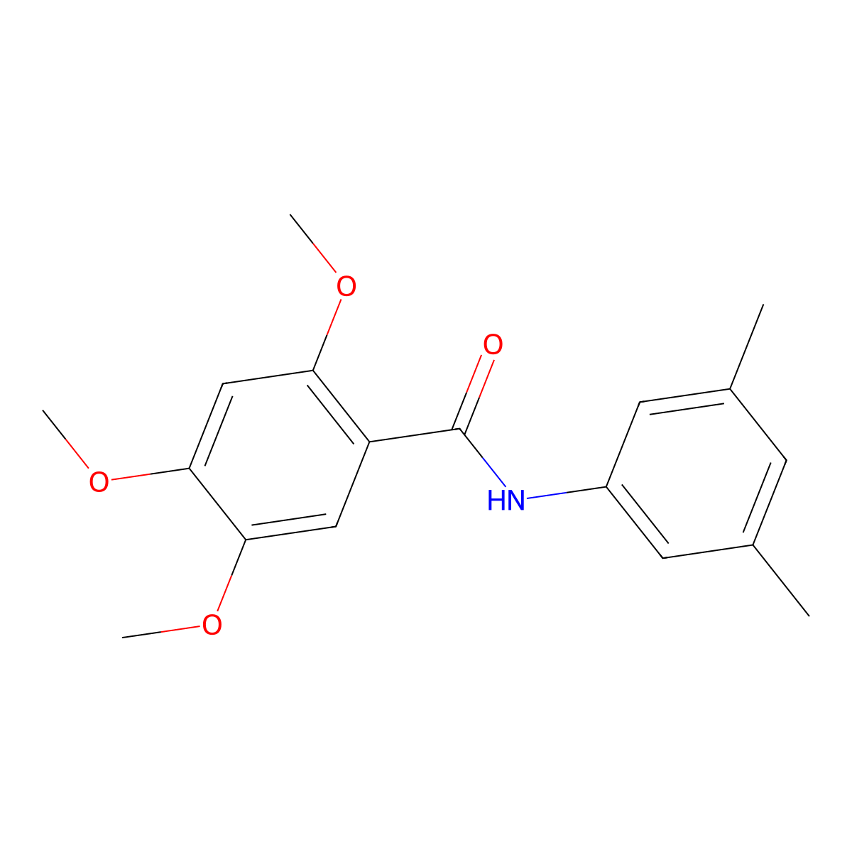 N-(3,5-dimethylphenyl)-2,4,5-trimethoxybenzamide molecular structure, CAS 695170-19-5