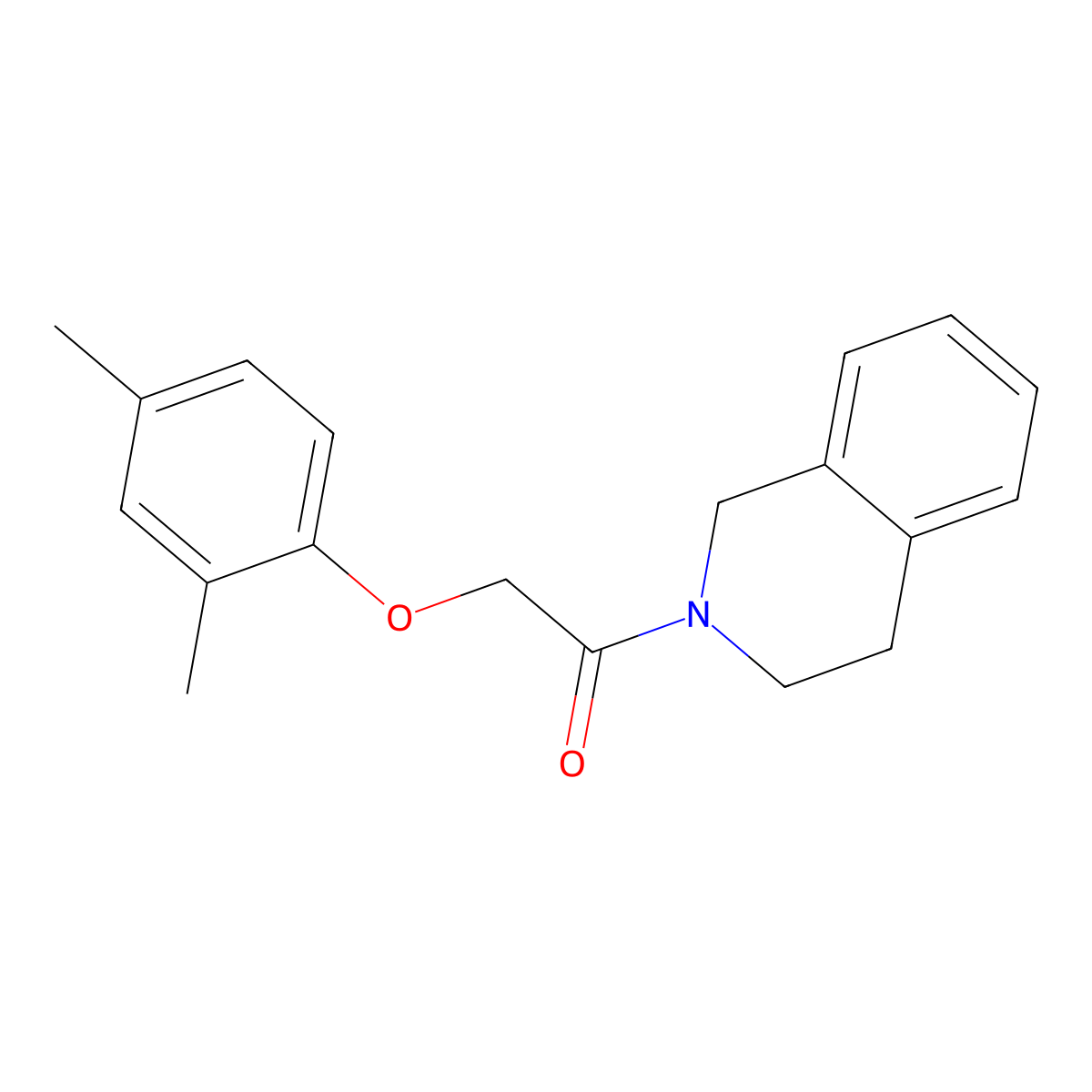1-(3,4-dihydroisoquinolin-2(1H)-yl)-2-(2,4-dimethylphenoxy)ethanone molecular structure, CAS 695170-26-4