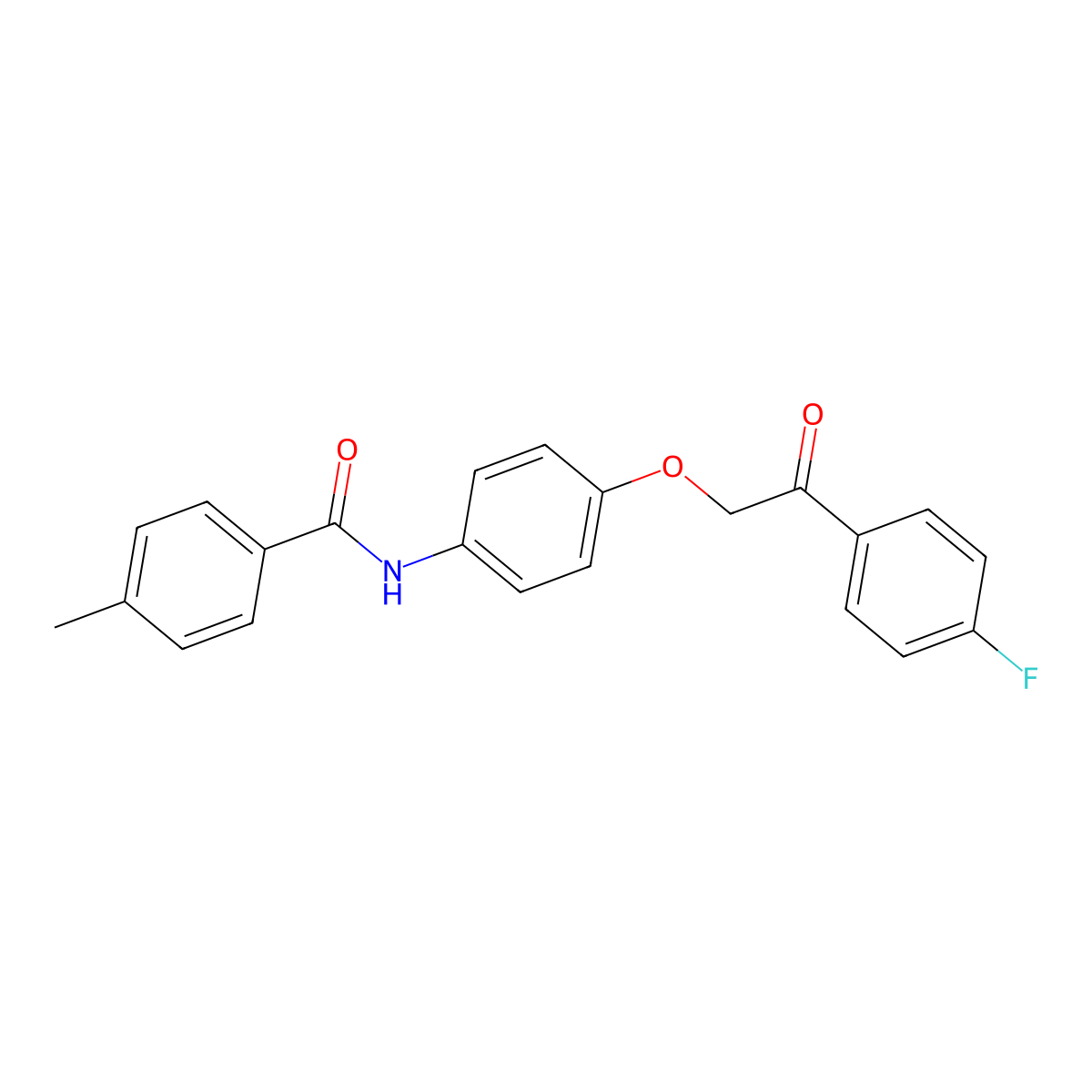 N-[4-[2-(4-fluorophenyl)-2-oxoethoxy]phenyl]-4-methylbenzamide molecular structure, CAS 695170-39-9