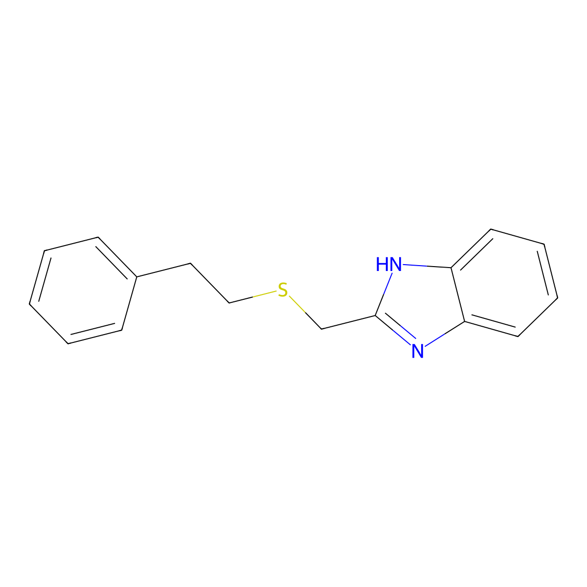 1H-benzimidazol-2-ylmethyl 2-phenylethyl sulfide molecular structure, CAS 695170-62-8