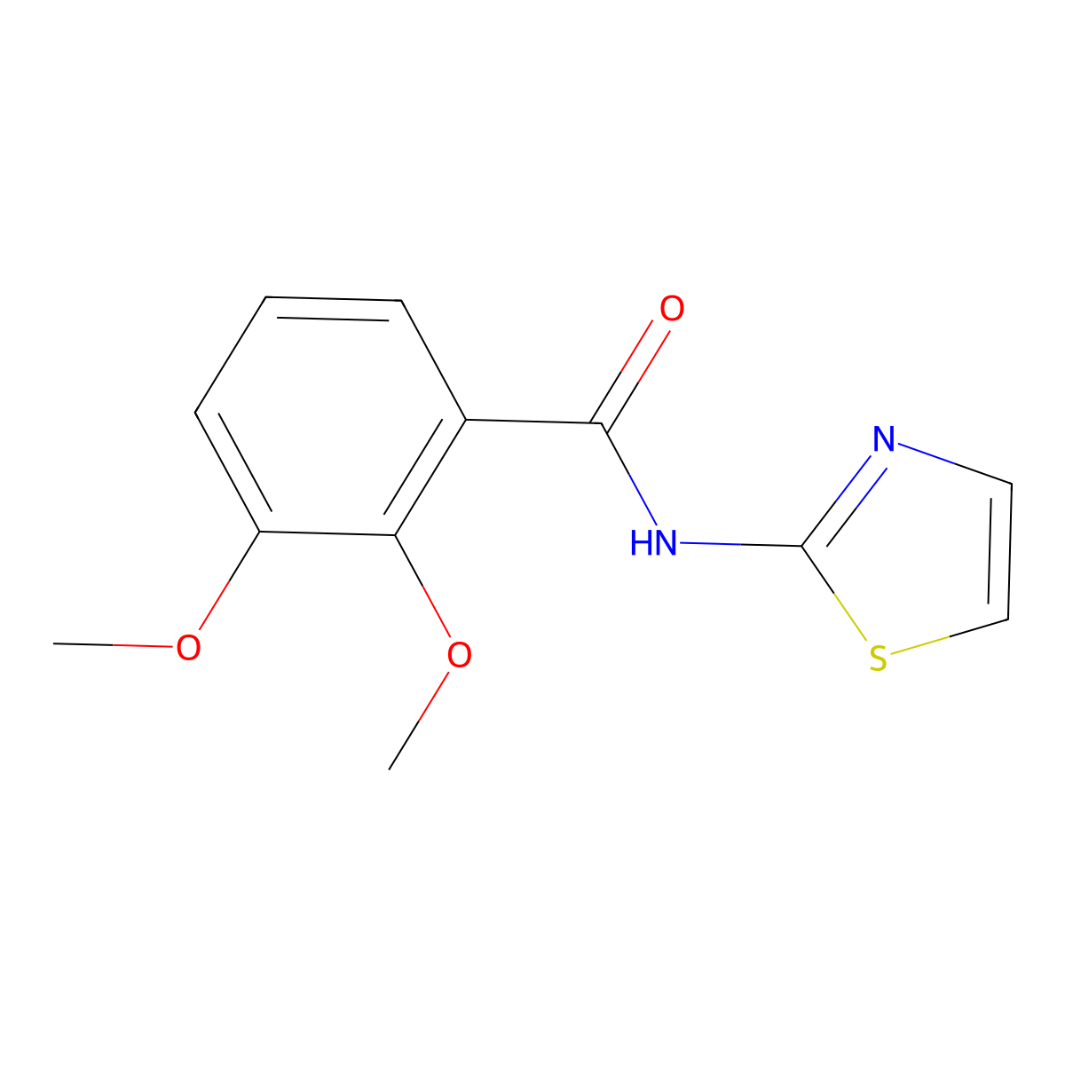 2,3-dimethoxy-N-(1,3-thiazol-2-yl)benzamide molecular structure, CAS 695170-69-5