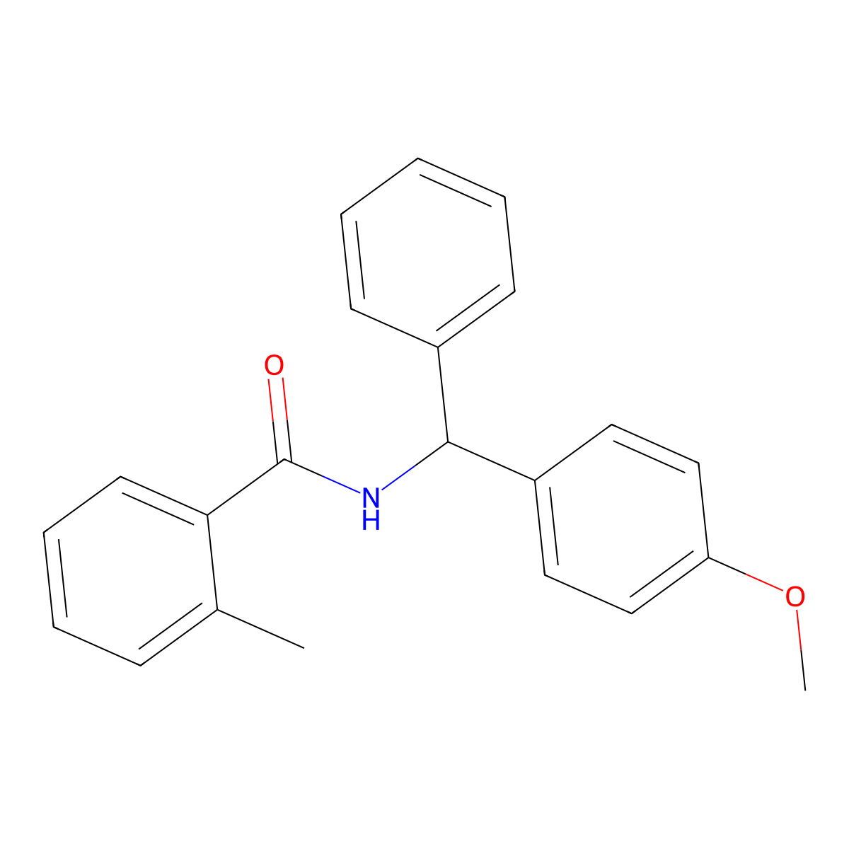 N-[(4-methoxyphenyl)(phenyl)methyl]-2-methylbenzamide molecular structure, CAS 695170-89-9