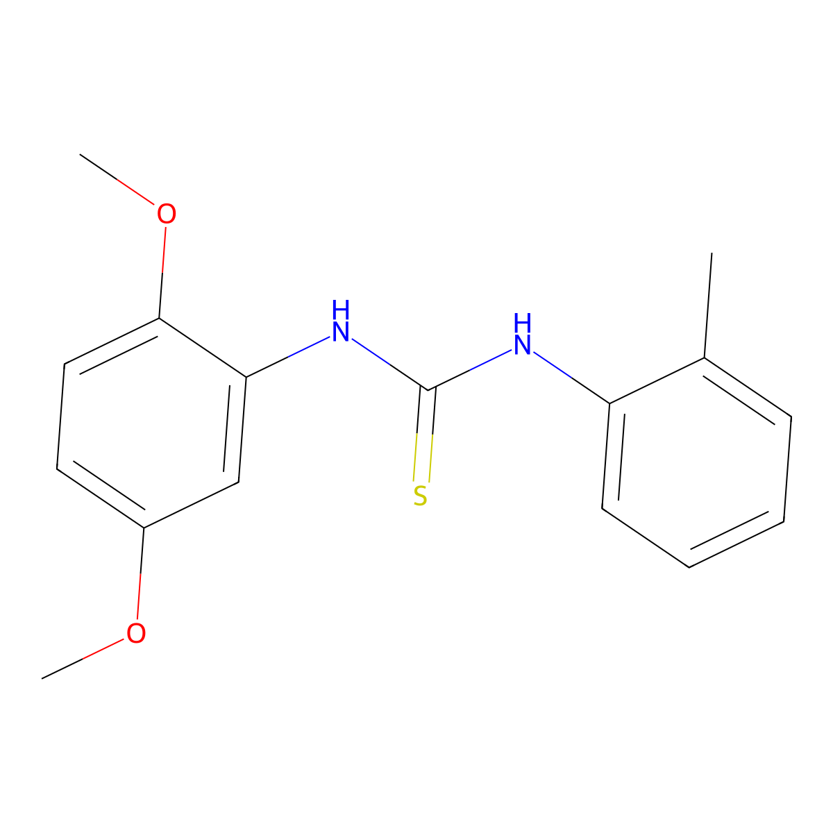 1-(2,5-Dimethoxyphenyl)-3-(2-methylphenyl)thiourea molecular structure, CAS 695170-90-2