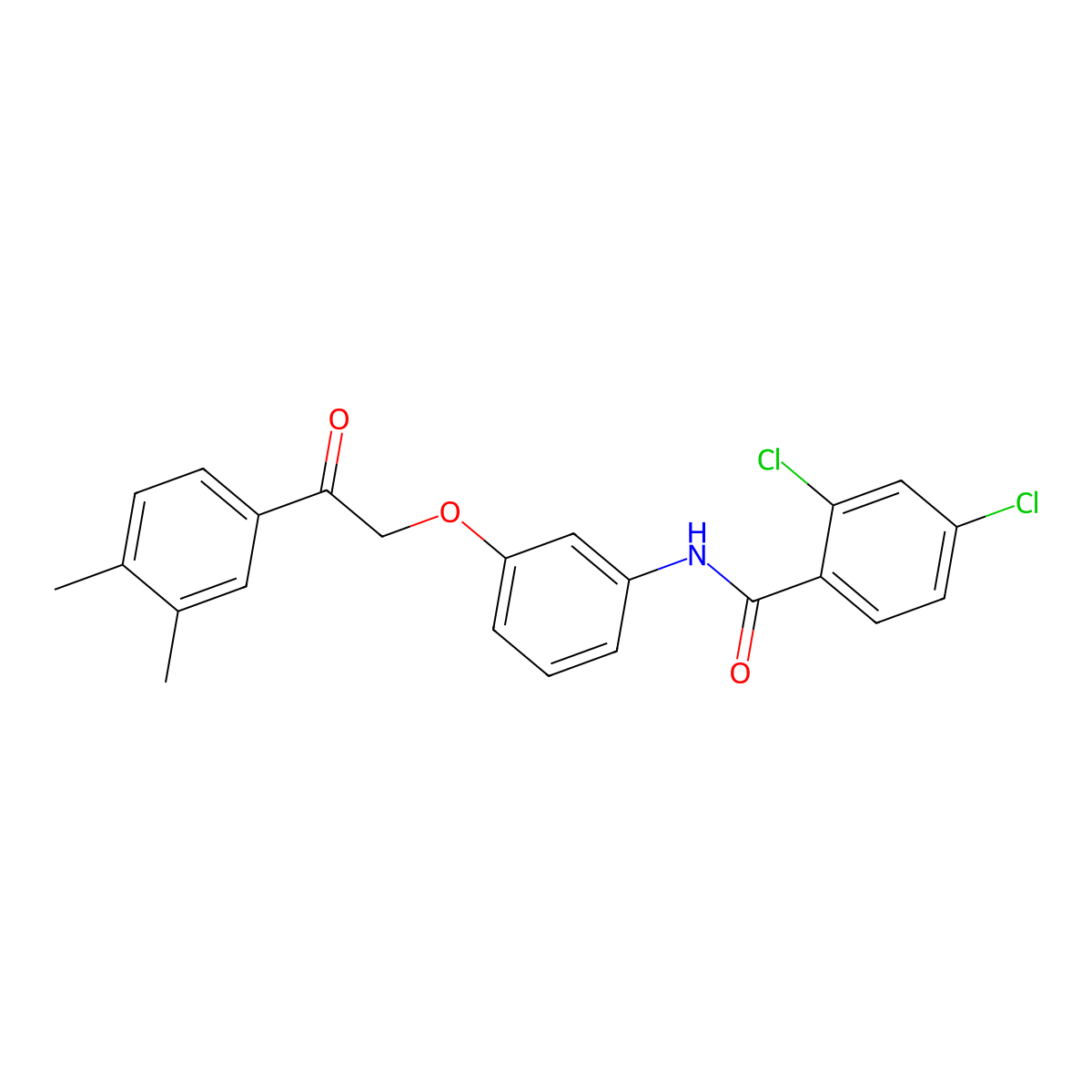 2,4-dichloro-N-[3-[2-(3,4-dimethylphenyl)-2-oxoethoxy]phenyl]benzamide molecular structure, CAS 695171-05-2