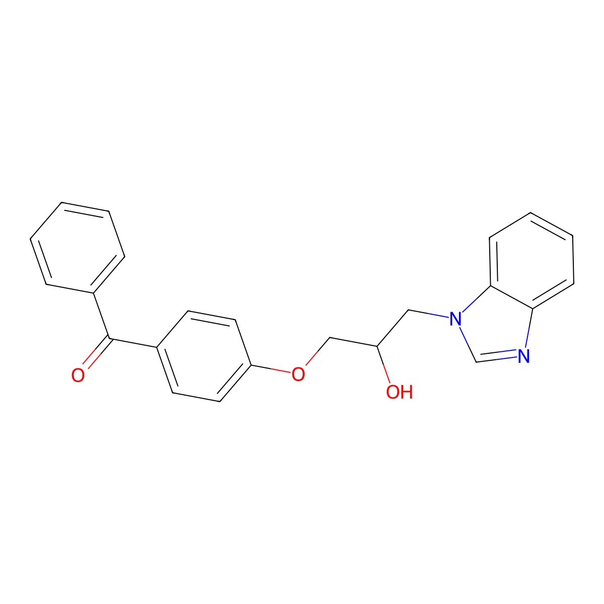 4-(3-Benzimidazolyl-2-hydroxypropoxy)phenyl phenyl ketone molecular structure, CAS 695171-13-2