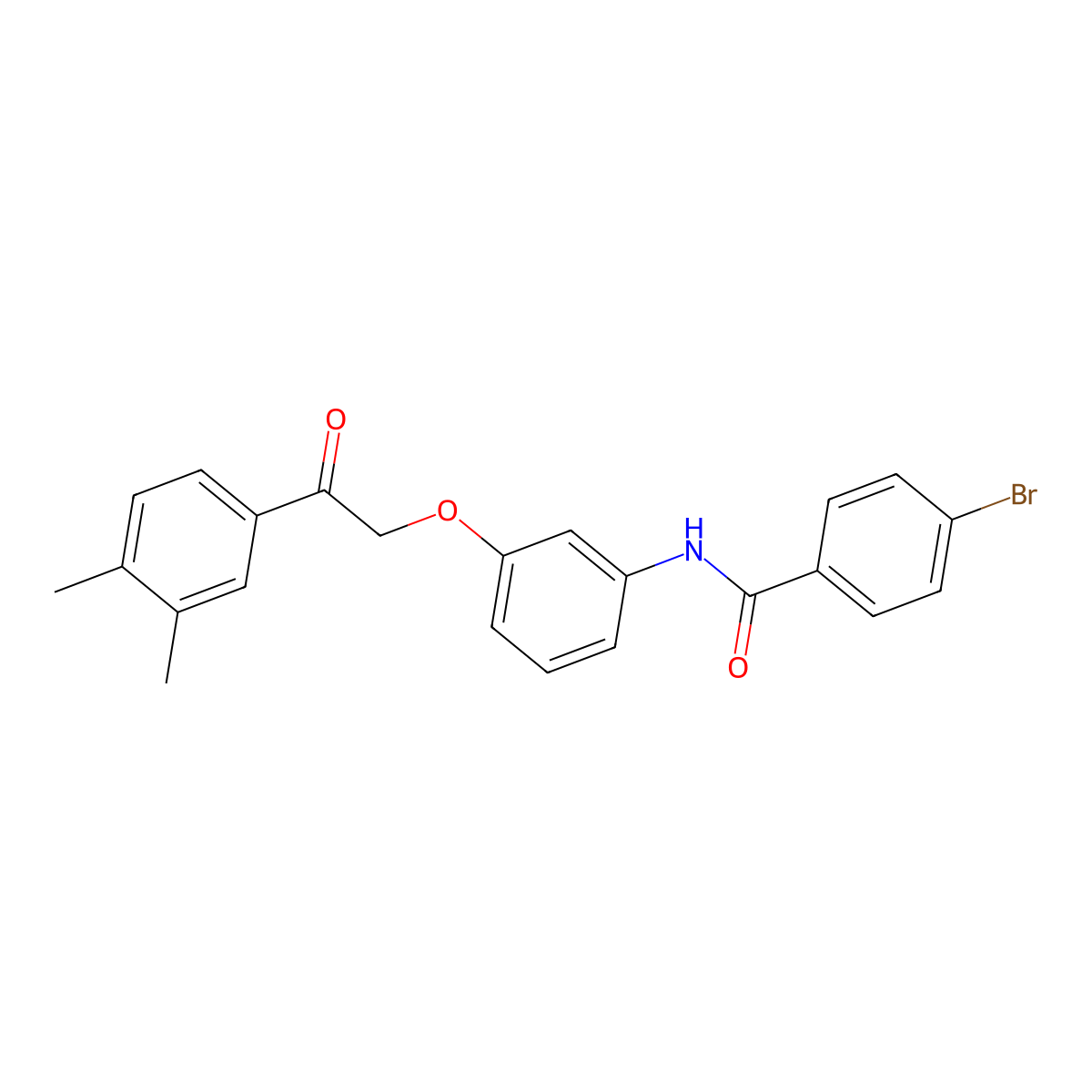 4-bromo-N-[3-[2-(3,4-dimethylphenyl)-2-oxoethoxy]phenyl]benzamide molecular structure, CAS 695171-30-3