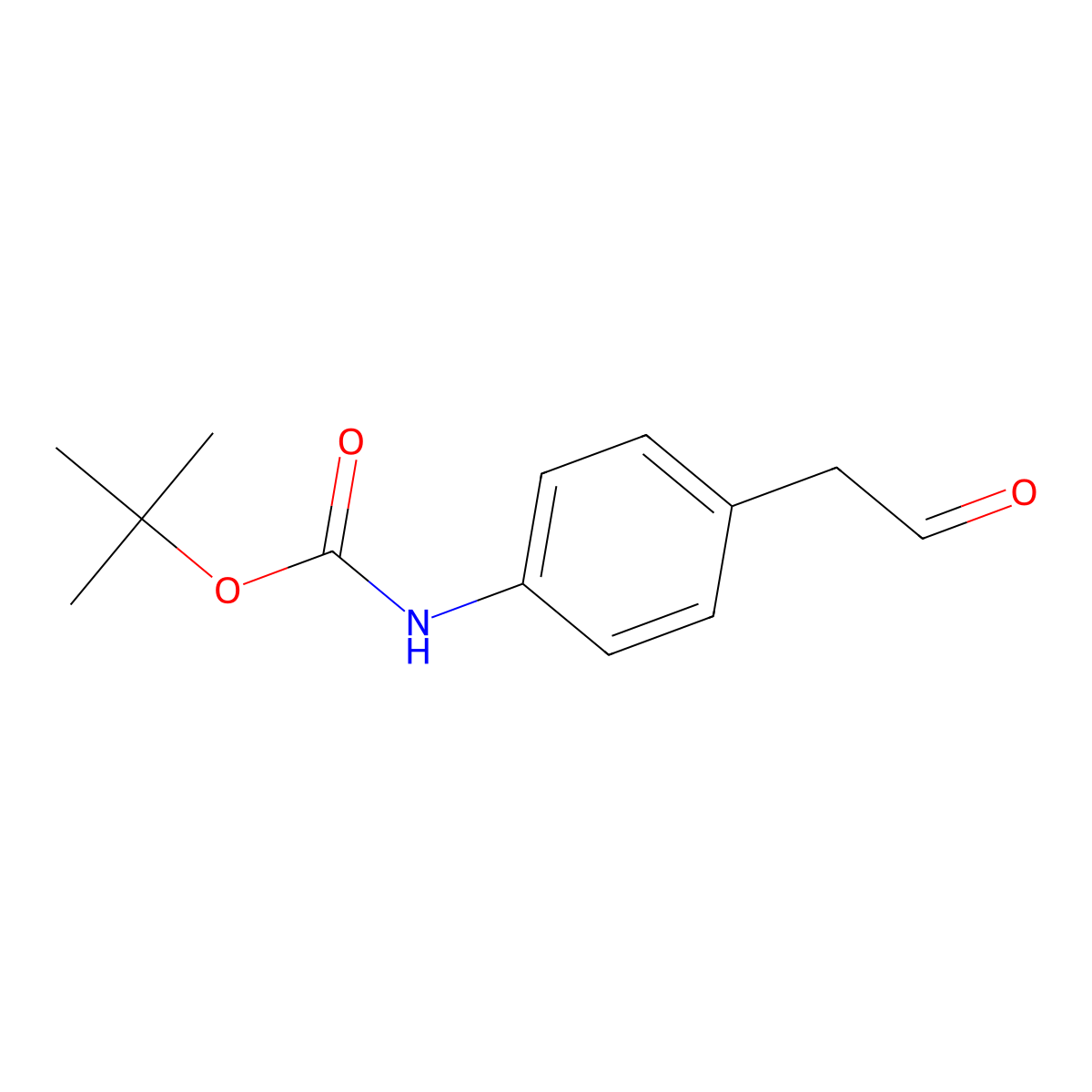 tert-Butyl (4-(2-oxoethyl)phenyl)carbamate molecular structure, CAS 695171-91-6