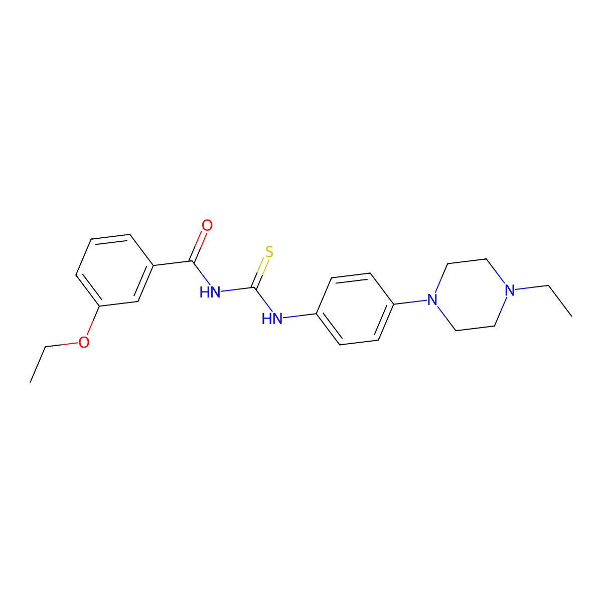 3-ethoxy-N-[[4-(4-ethylpiperazin-1-yl)phenyl]carbamothioyl]benzamide molecular structure, CAS 695172-30-6