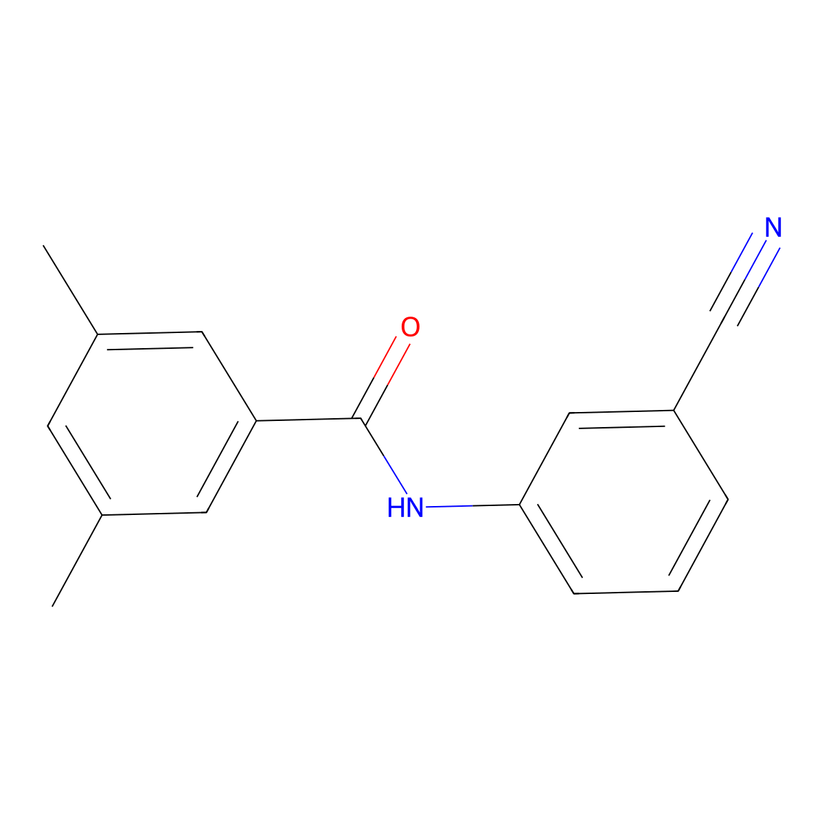 N-(3-cyanophenyl)-3,5-dimethylbenzamide molecular structure, CAS 695172-34-0