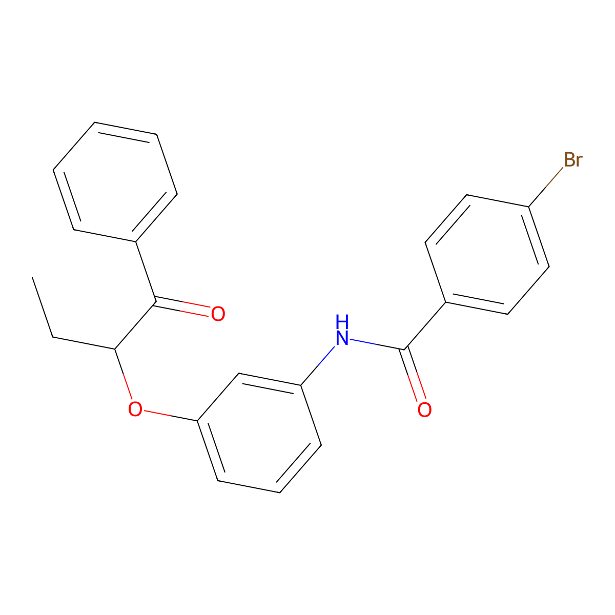 N-[3-(1-benzoylpropoxy)phenyl]-4-bromobenzamide molecular structure, CAS 695172-43-1