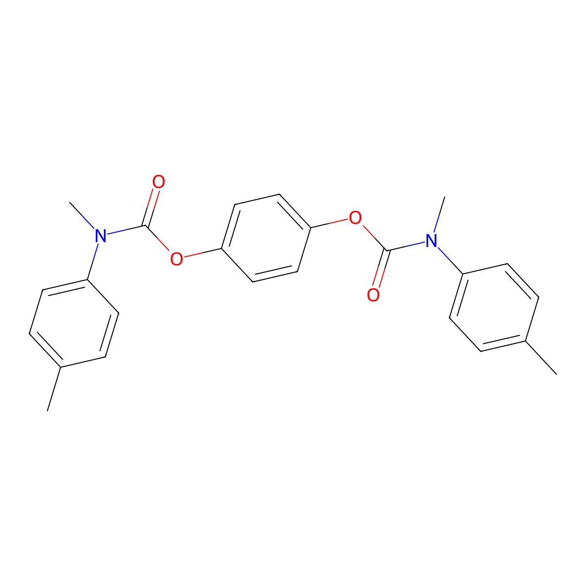 4-{[methyl(4-methylphenyl)carbamoyl]oxy}phenyl N-methyl-N-(4-methylphenyl)carbamate molecular structure, CAS 695172-58-8