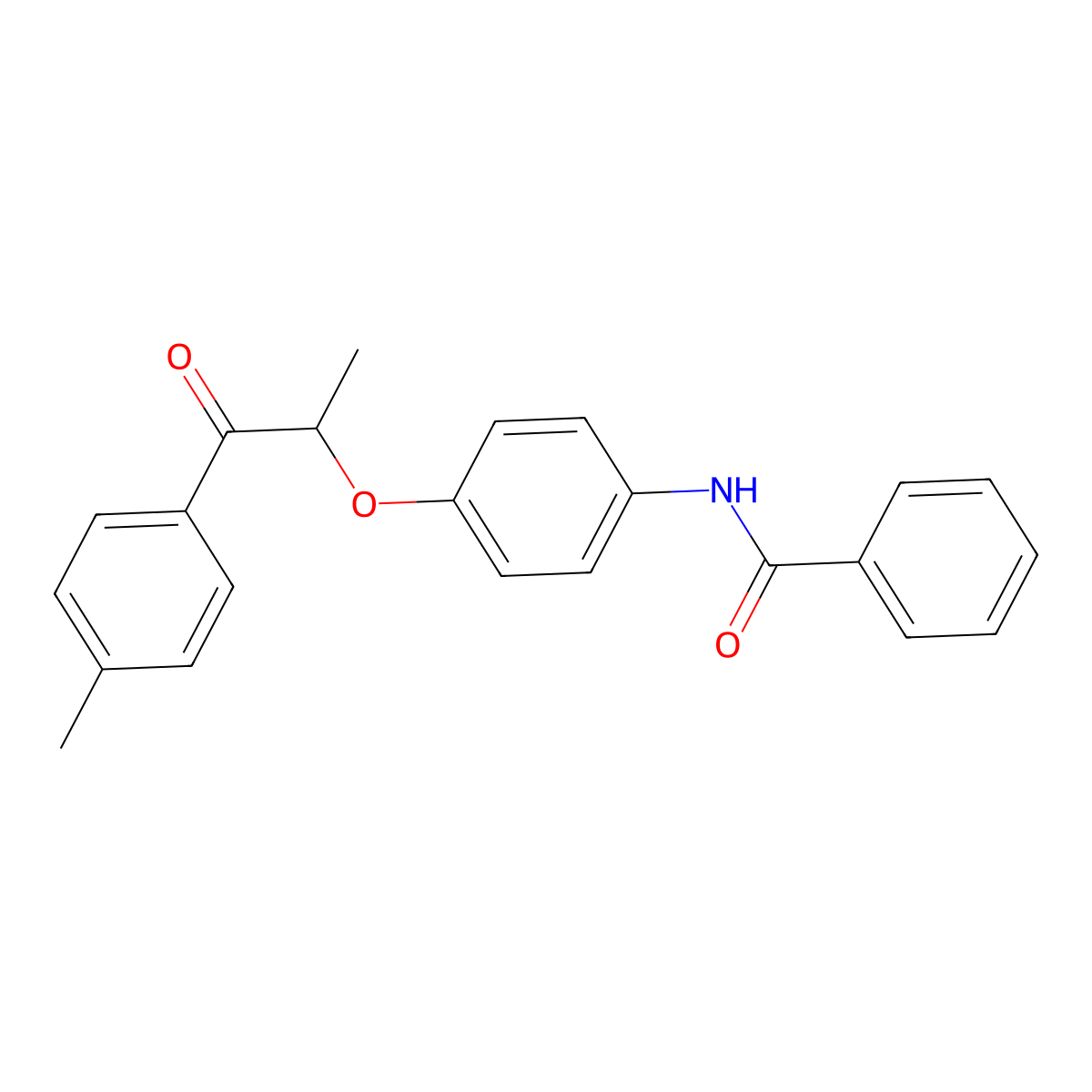 N-[4-[1-(4-methylphenyl)-1-oxopropan-2-yl]oxyphenyl]benzamide molecular structure, CAS 695172-63-5
