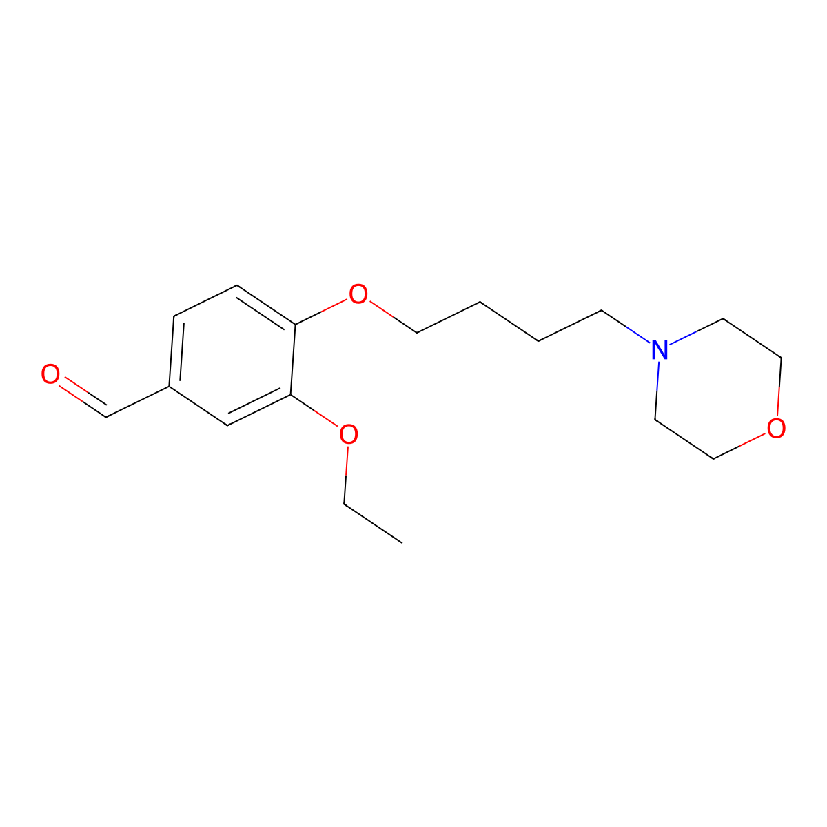3-Ethoxy-4-(4-morpholin-4-ylbutoxy)benzaldehyde molecular structure, CAS 695172-85-1