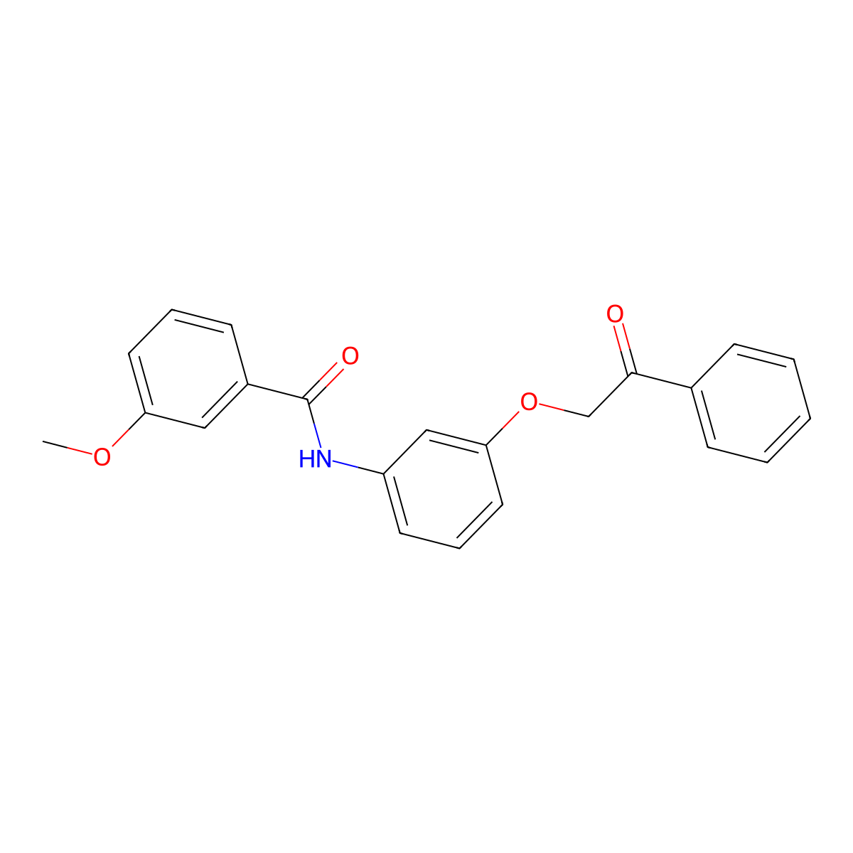 3-methoxy-N-(3-phenacyloxyphenyl)benzamide molecular structure, CAS 695172-99-7
