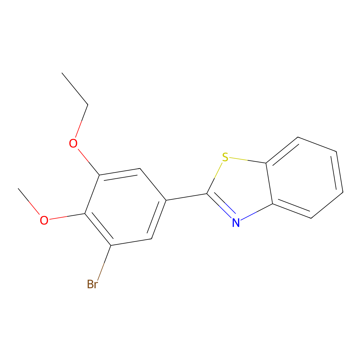 2-(3-Bromo-5-ethoxy-4-methoxyphenyl)-1,3-benzothiazole molecular structure, CAS 695173-01-4
