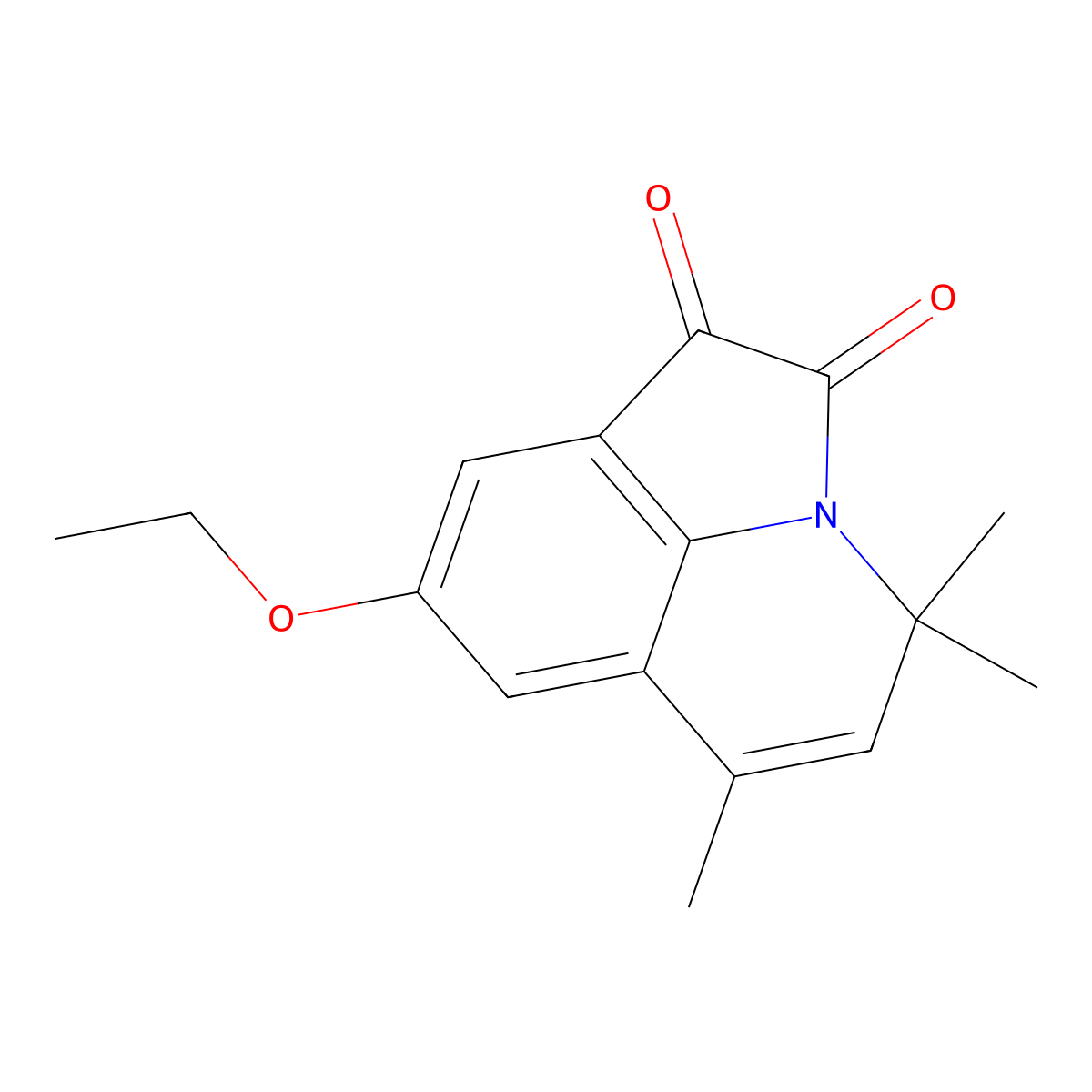 8-Ethoxy-4,4,6-trimethyl-4H-pyrrolo[3,2,1-ij]quinoline-1,2-dione molecular structure, CAS 695173-75-2