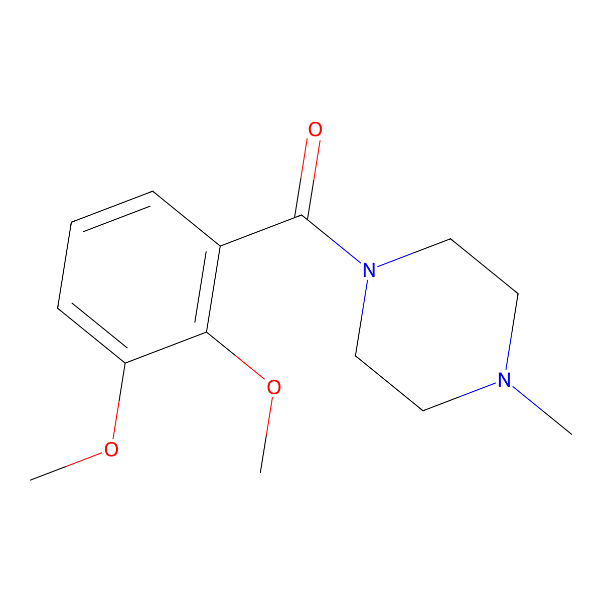 (2,3-Dimethoxyphenyl)(4-methylpiperazin-1-yl)methanone molecular structure, CAS 695173-79-6