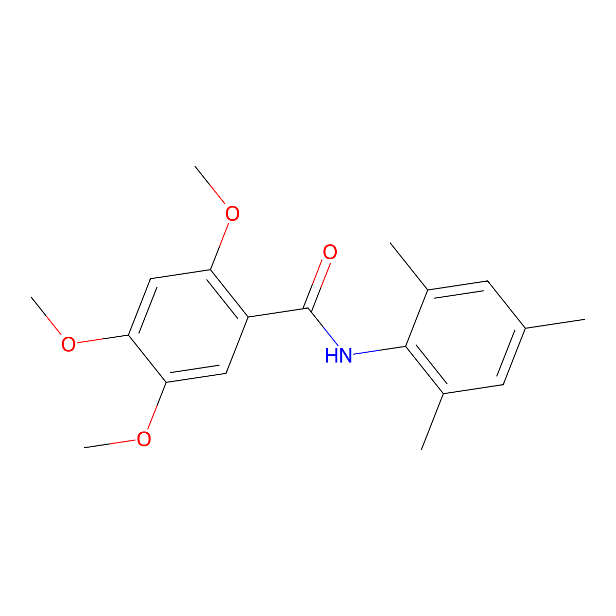 N-mesityl-2,4,5-trimethoxybenzamide molecular structure, CAS 695173-82-1